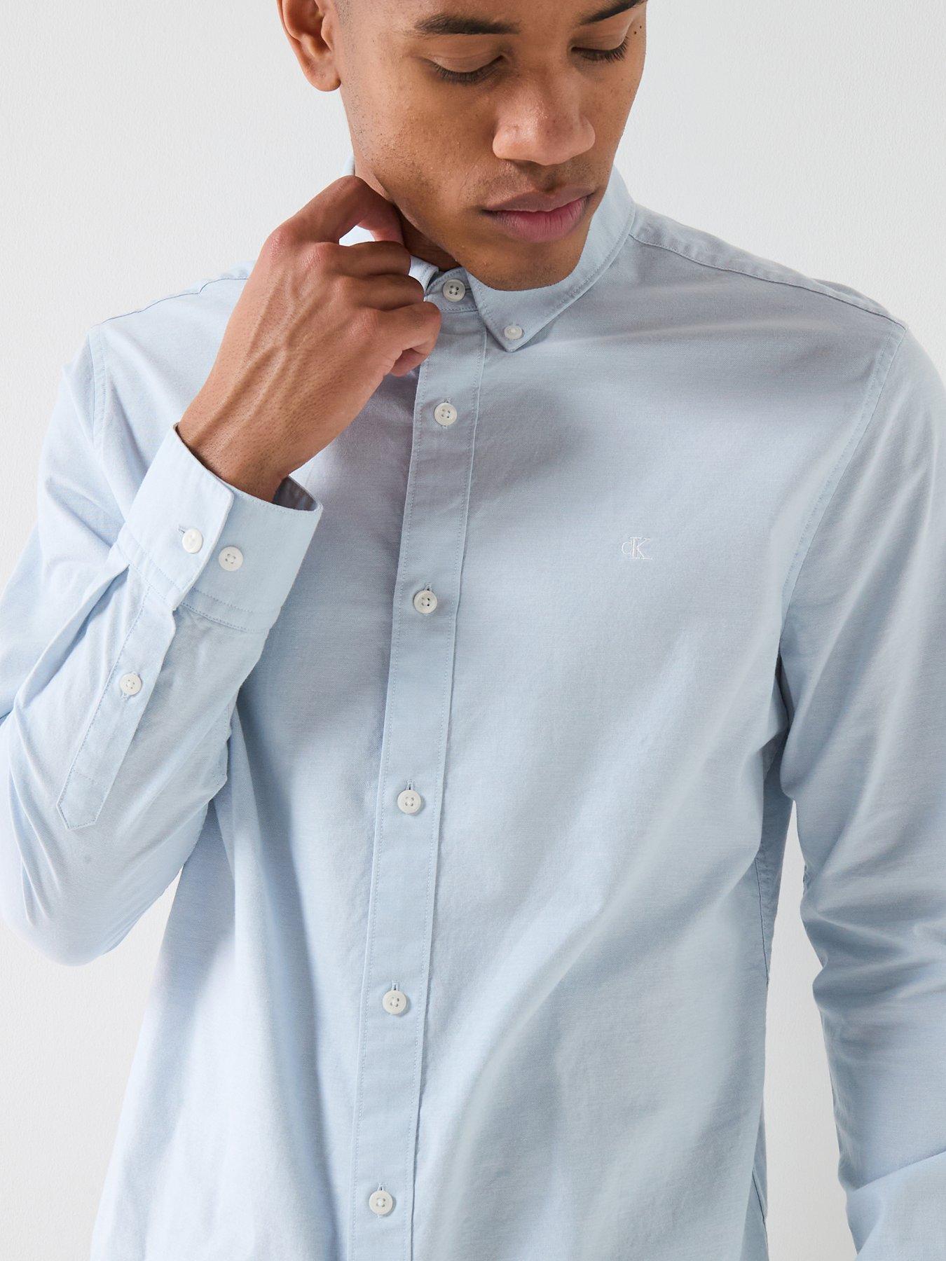 calvin-klein-jeans-solid-oxford-classic-plain-shirt-bluedetail