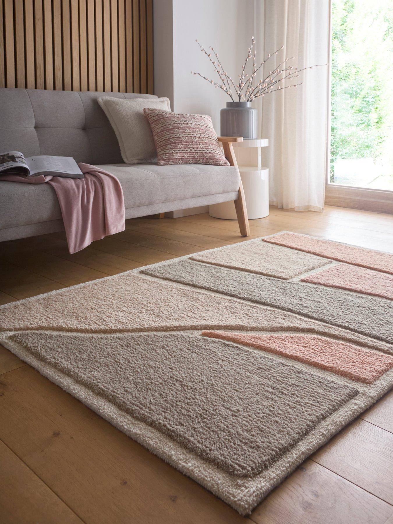 Image 1 of 4 of The Very Collection Strata&nbsp;Rug -&nbsp;Pink/Grey