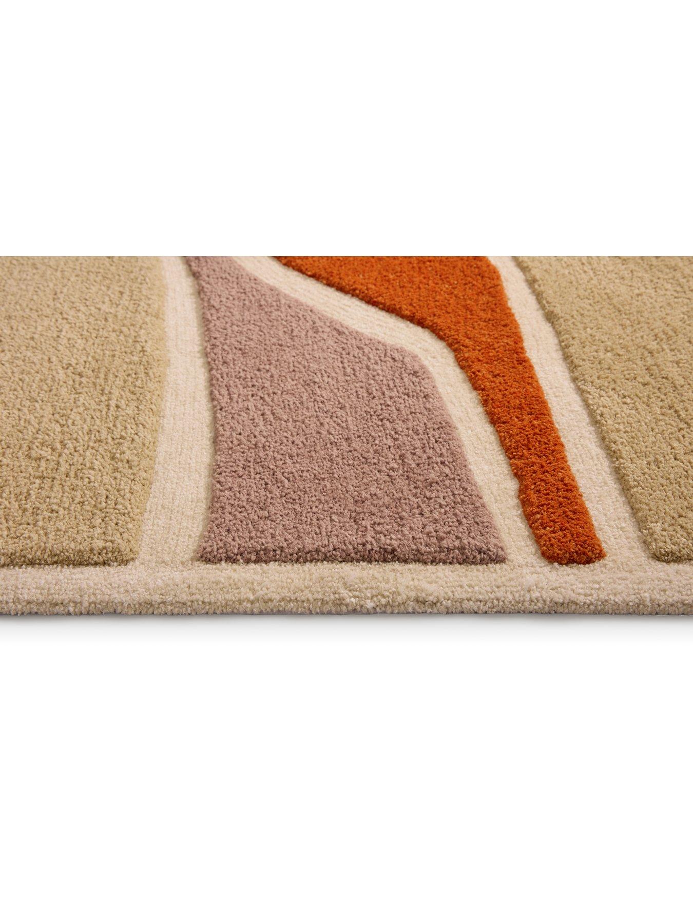 Image 4 of 4 of The Very Collection Strata Rug Terracotta