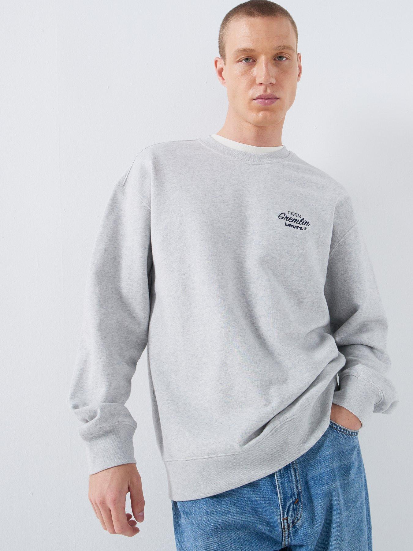 Image 2 of 6 of Levi's Back Graphic Relaxed Fit Crew Sweat - Light Grey