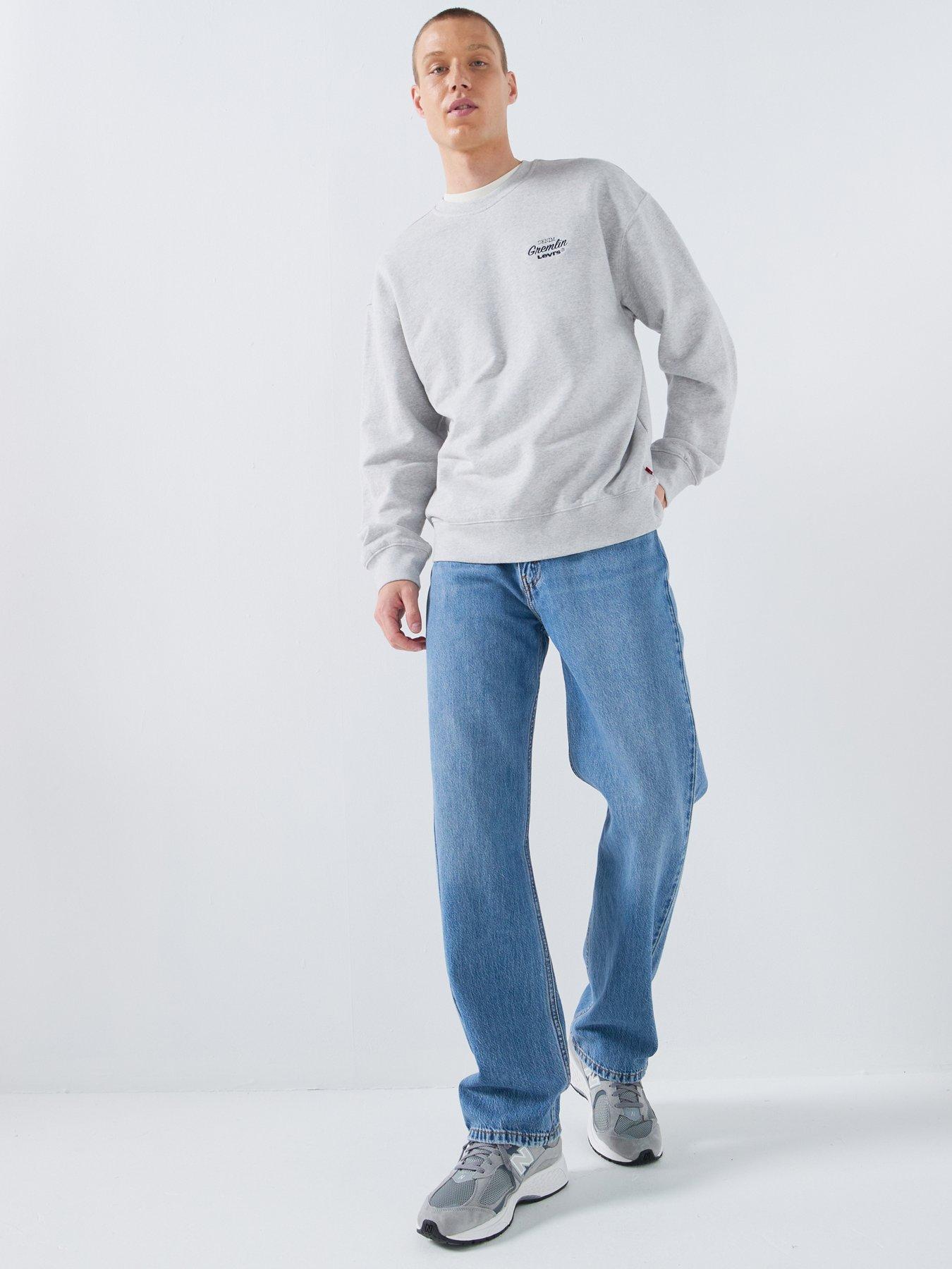 Image 3 of 6 of Levi's Back Graphic Relaxed Fit Crew Sweat - Light Grey