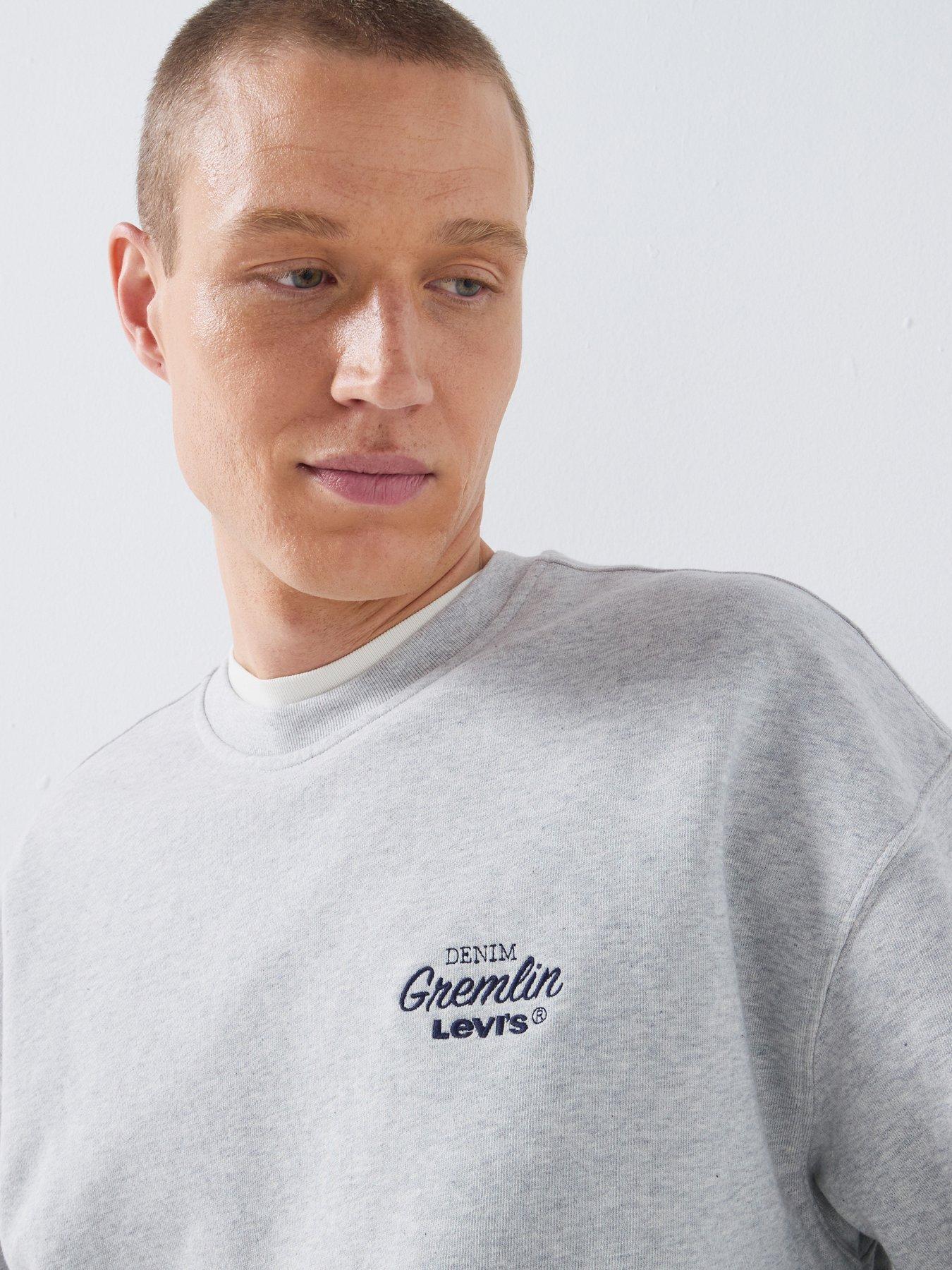 Image 5 of 6 of Levi's Back Graphic Relaxed Fit Crew Sweat - Light Grey