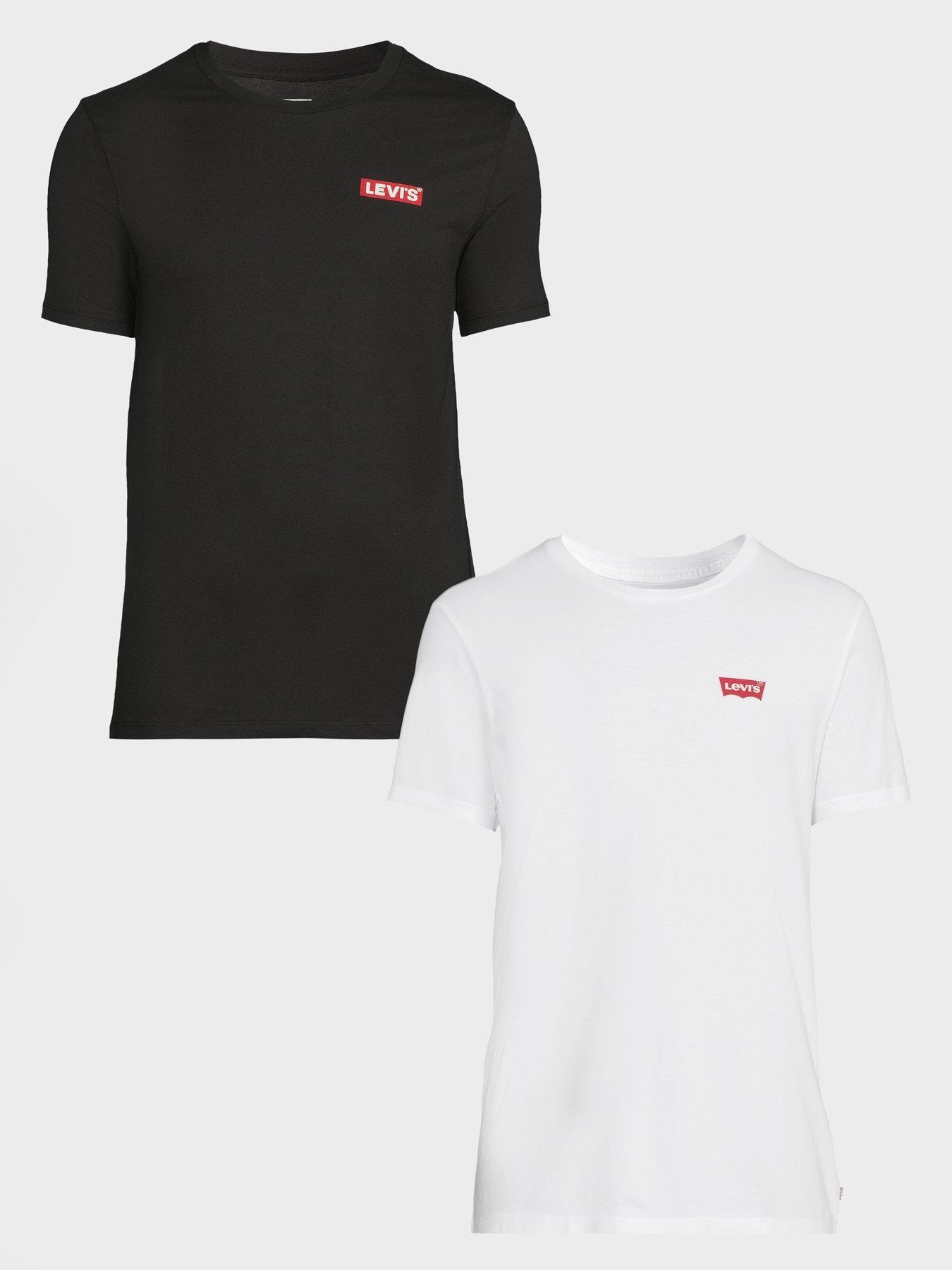 Levi's Levi's 2 Pack Logo Short Sleeve T-shirt - Black/white