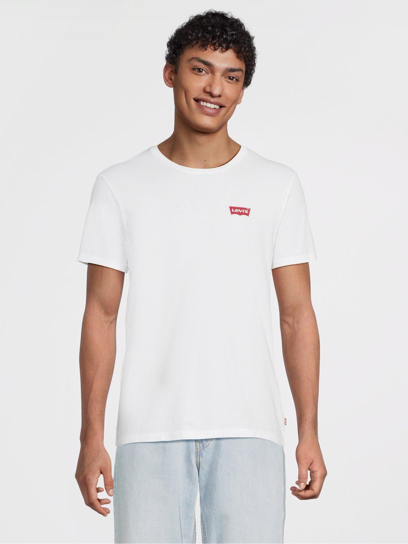 Image 2 of 5 of Levi's 2 Pack Logo Short Sleeve T-Shirt - Black/White