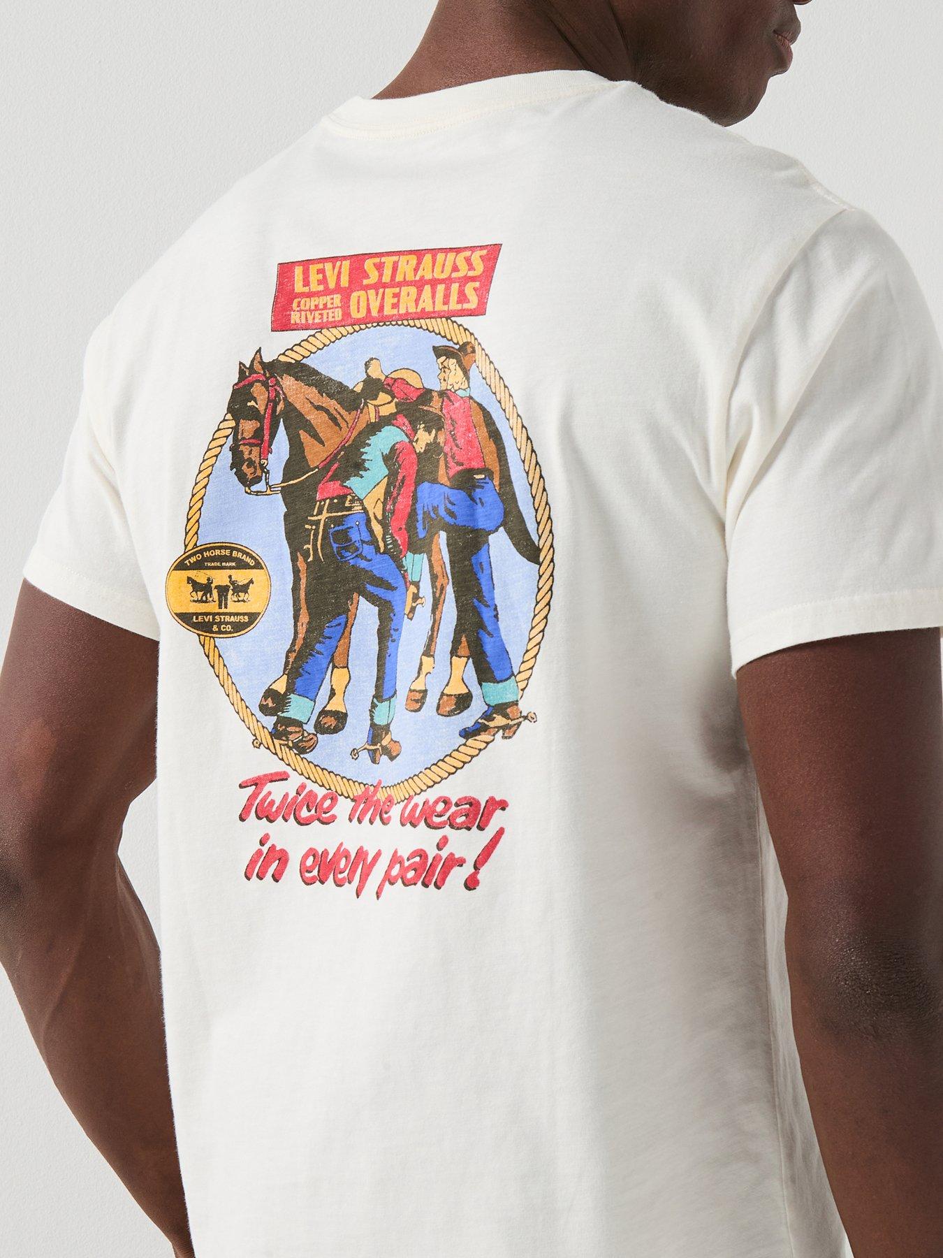 Image 1 of 6 of Levi's Back Graphic Relaxed Fit T-Shirt - White