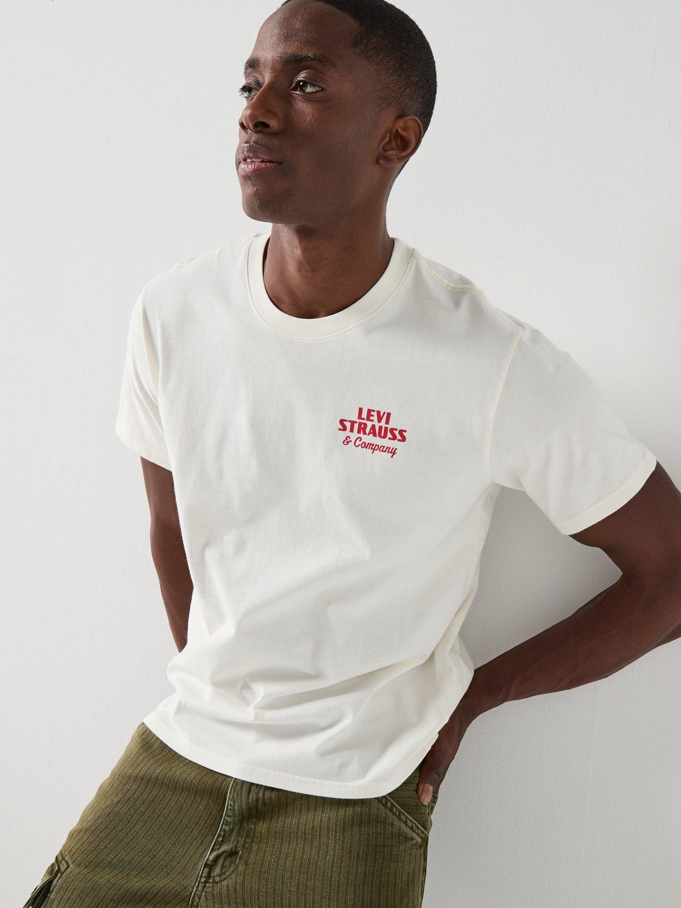 Image 4 of 6 of Levi's Back Graphic Relaxed Fit T-Shirt - White
