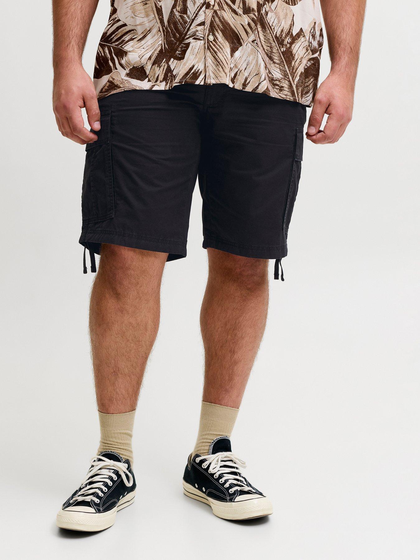 Image 1 of 5 of Jack & Jones Plus Cole Frank Cargo Shorts - Black