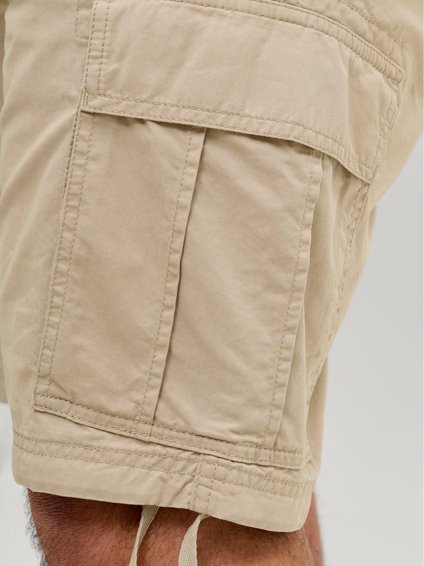 Image 4 of 5 of Jack & Jones Plus Cole Frank Cargo Shorts - Beige