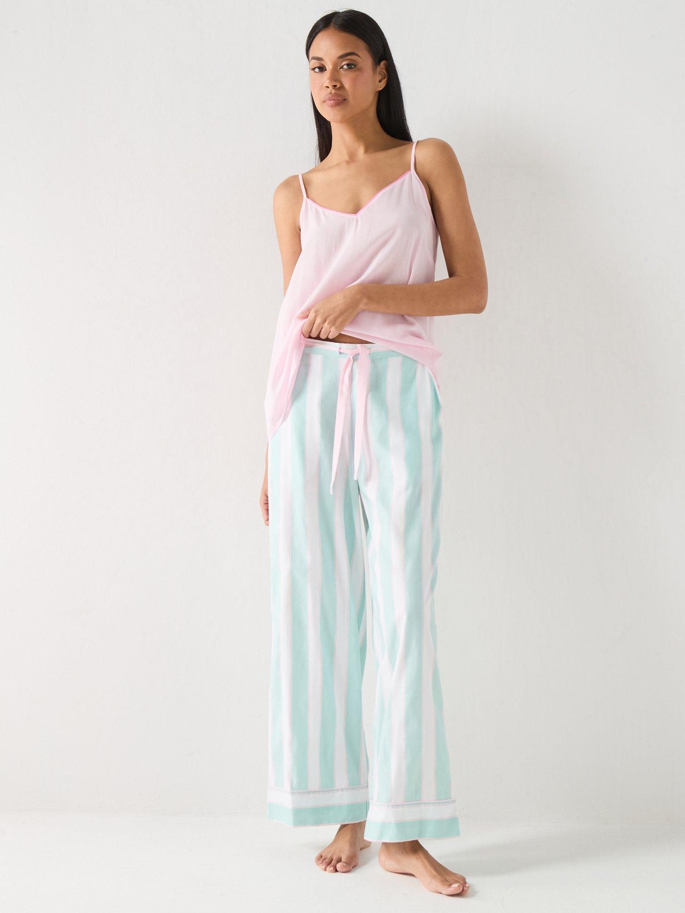 Cyberjammies Cyberjammies Francesca Pink Modal Cami  &  Wide Leg Pyjama Set - Pink Multi