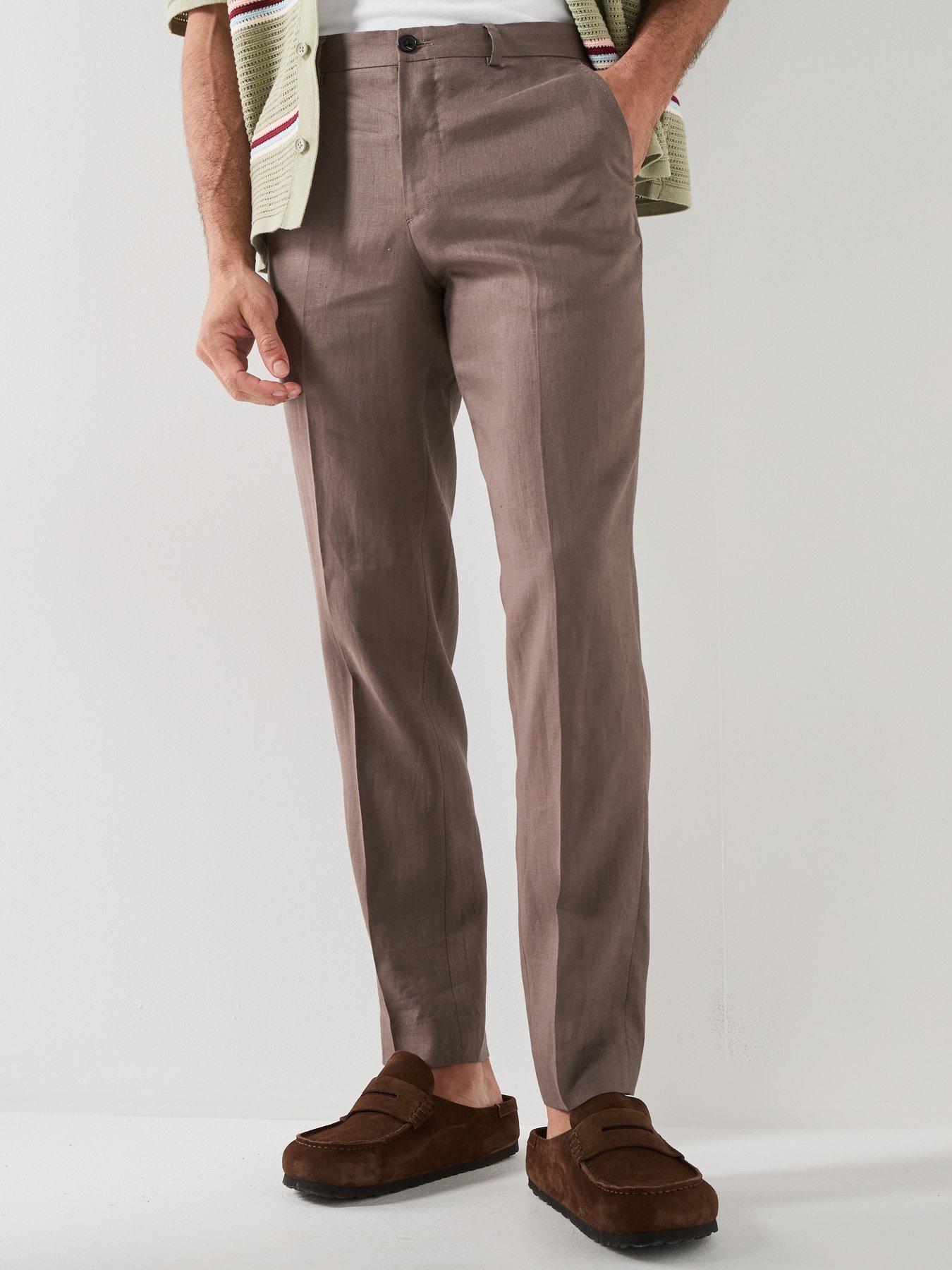 Image 1 of 6 of Jack & Jones Premium Martin Lawrence Linen Suit Trousers - Brown