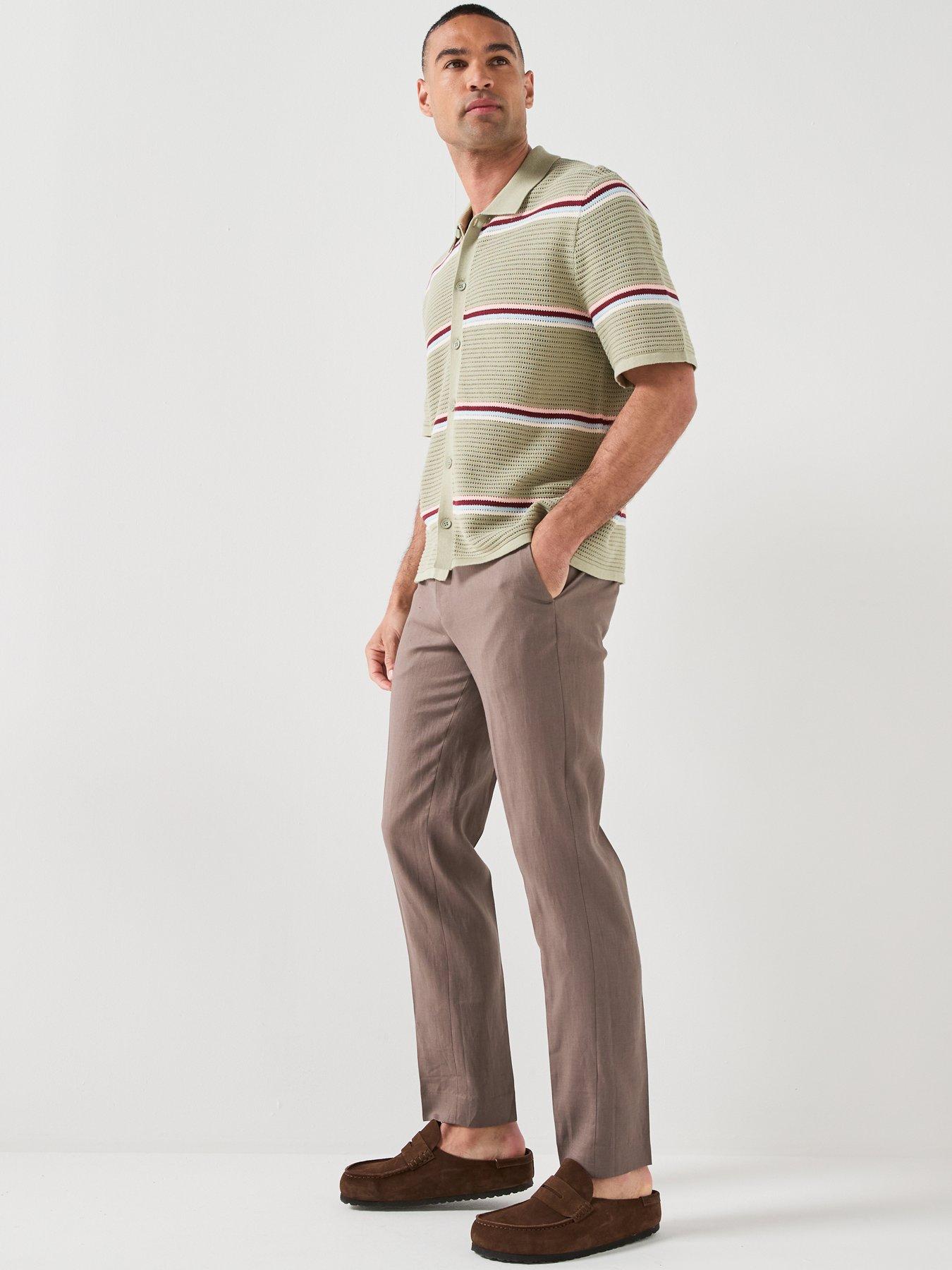 Image 4 of 6 of Jack & Jones Premium Martin Lawrence Linen Suit Trousers - Brown