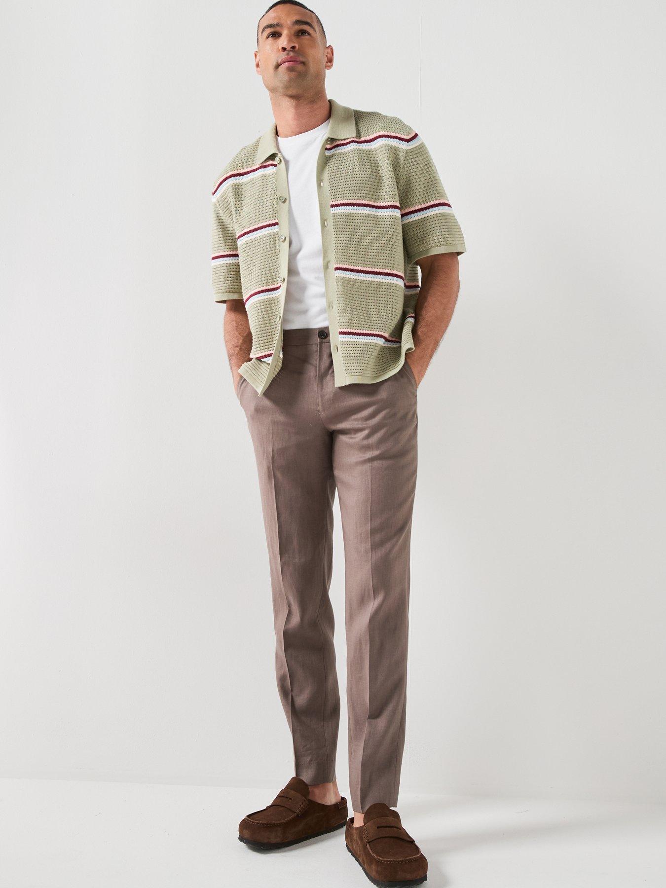 Image 5 of 6 of Jack & Jones Premium Martin Lawrence Linen Suit Trousers - Brown