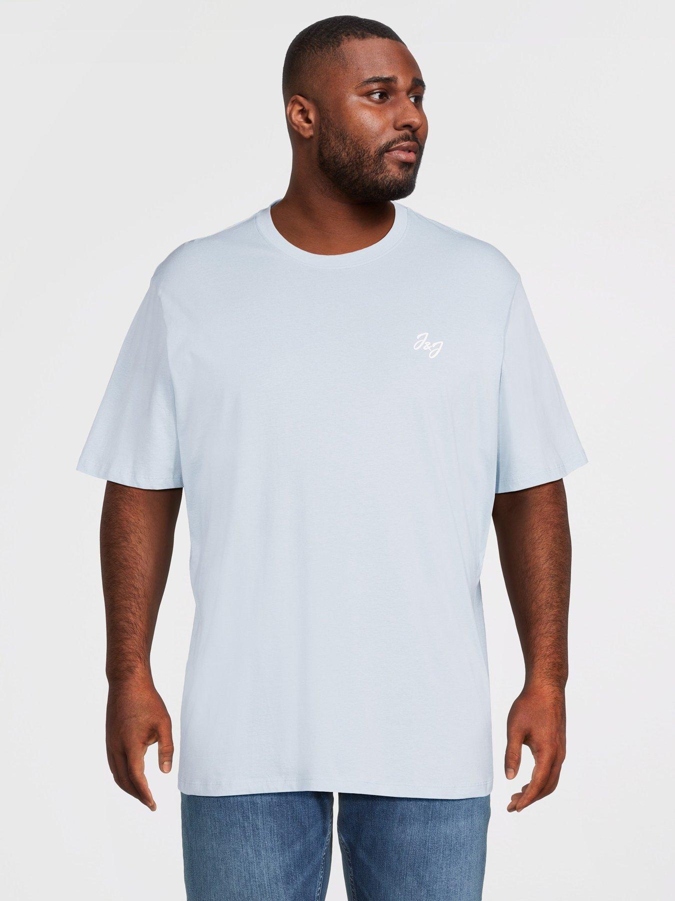 Image 2 of 5 of Jack & Jones Jack&amp;jones Plus Short Sleeve Crew Neck T-shirts 5 Pack