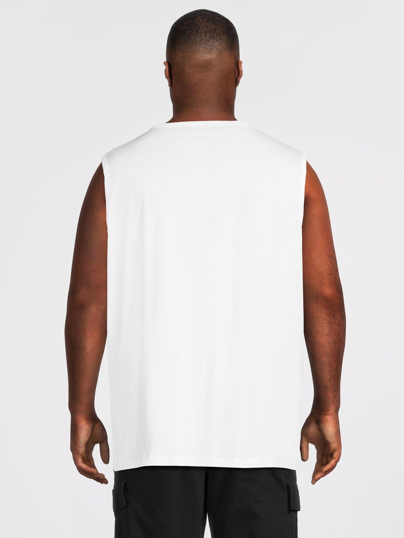Image 3 of 5 of Jack & Jones Plus Honolulu 2 Pack Tank T-Shirts - Multi