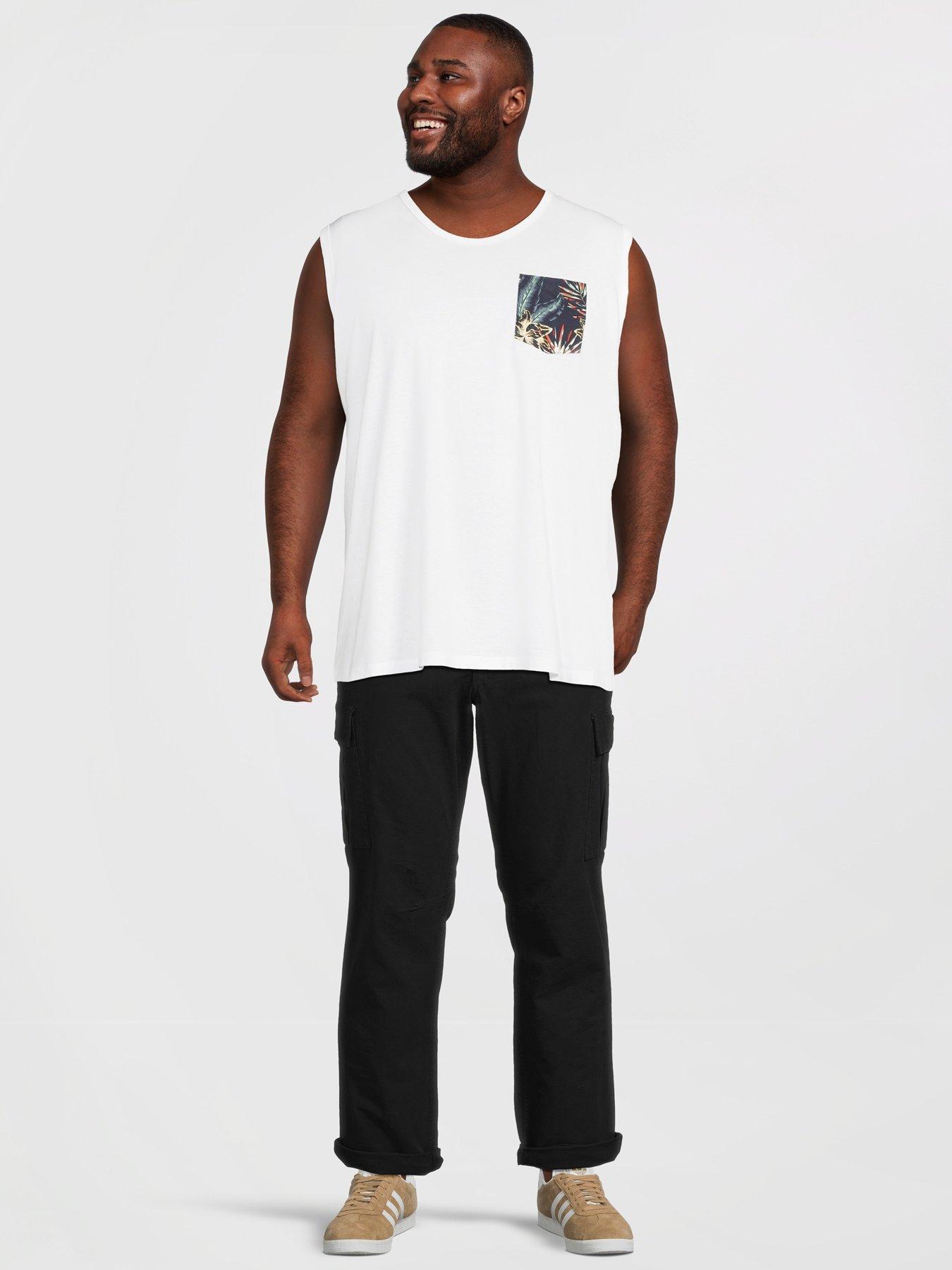 Image 4 of 5 of Jack & Jones Plus Honolulu 2 Pack Tank T-Shirts - Multi