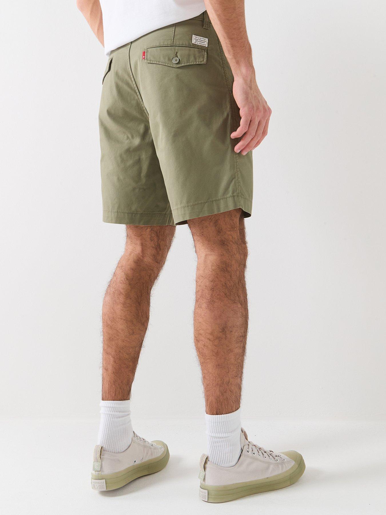 levis-xx-authentic-relaxed-fit-chino-shorts-greenstillFront