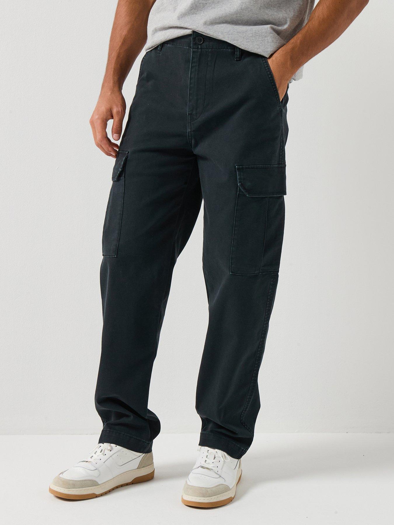 levis-xx-tapered-leg-cargo-trousers-blackfront