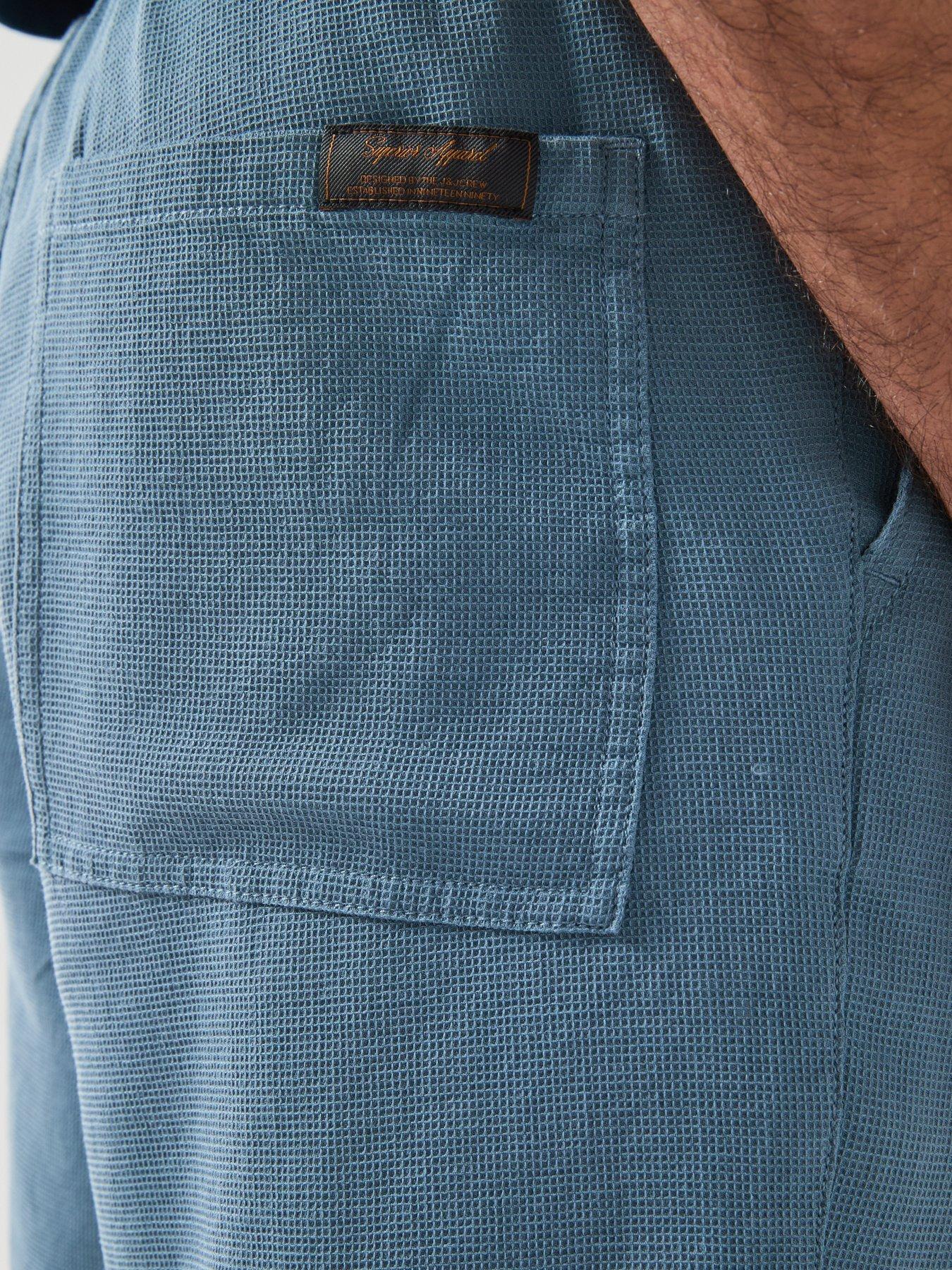 Image 6 of 6 of Jack & Jones Waffle Resort Short And Shirt Set - Blue