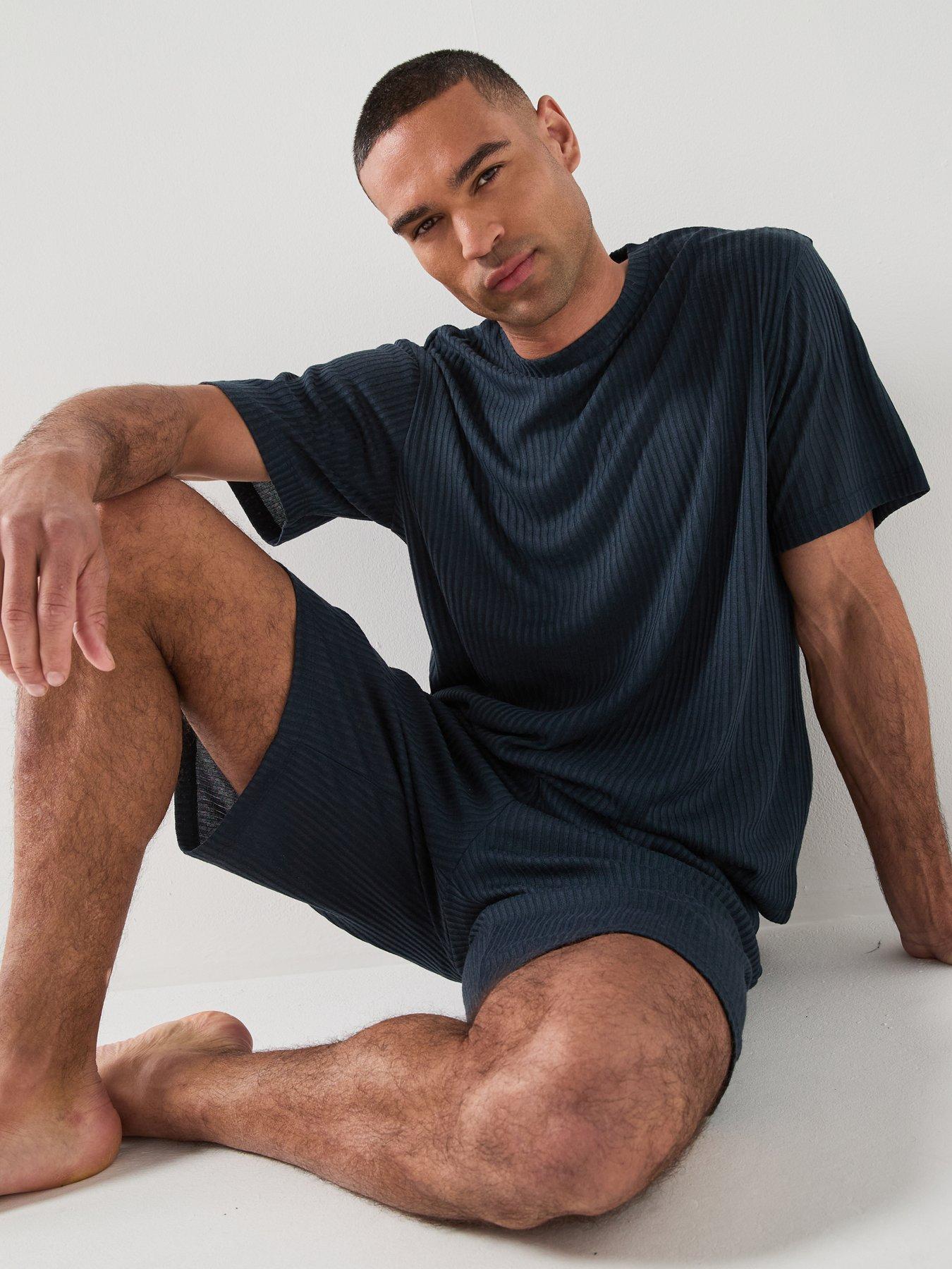 Image 1 of 6 of Jack & Jones T-Shirt And Shorts Set - Navy