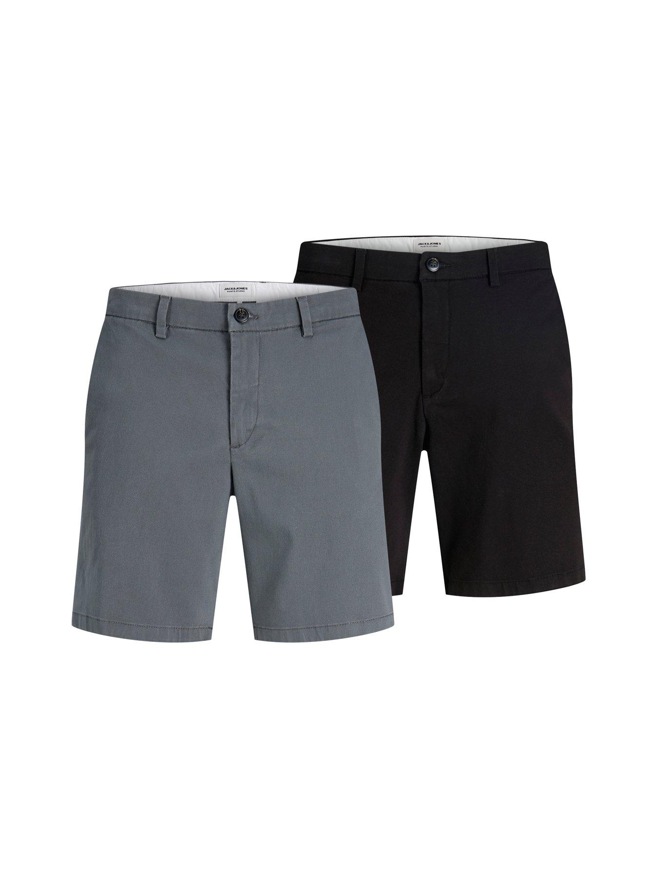 Jack & Jones Marco Dylan Chino Shorts 2 Pack - Black/Grey