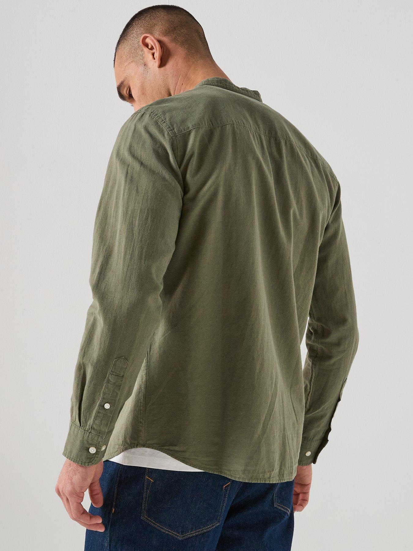 jack-jones-linen-blend-long-sleeve-shirt-greenstillFront