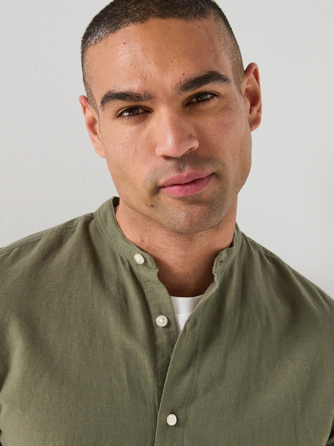 jack-jones-linen-blend-long-sleeve-shirt-greenoutfit