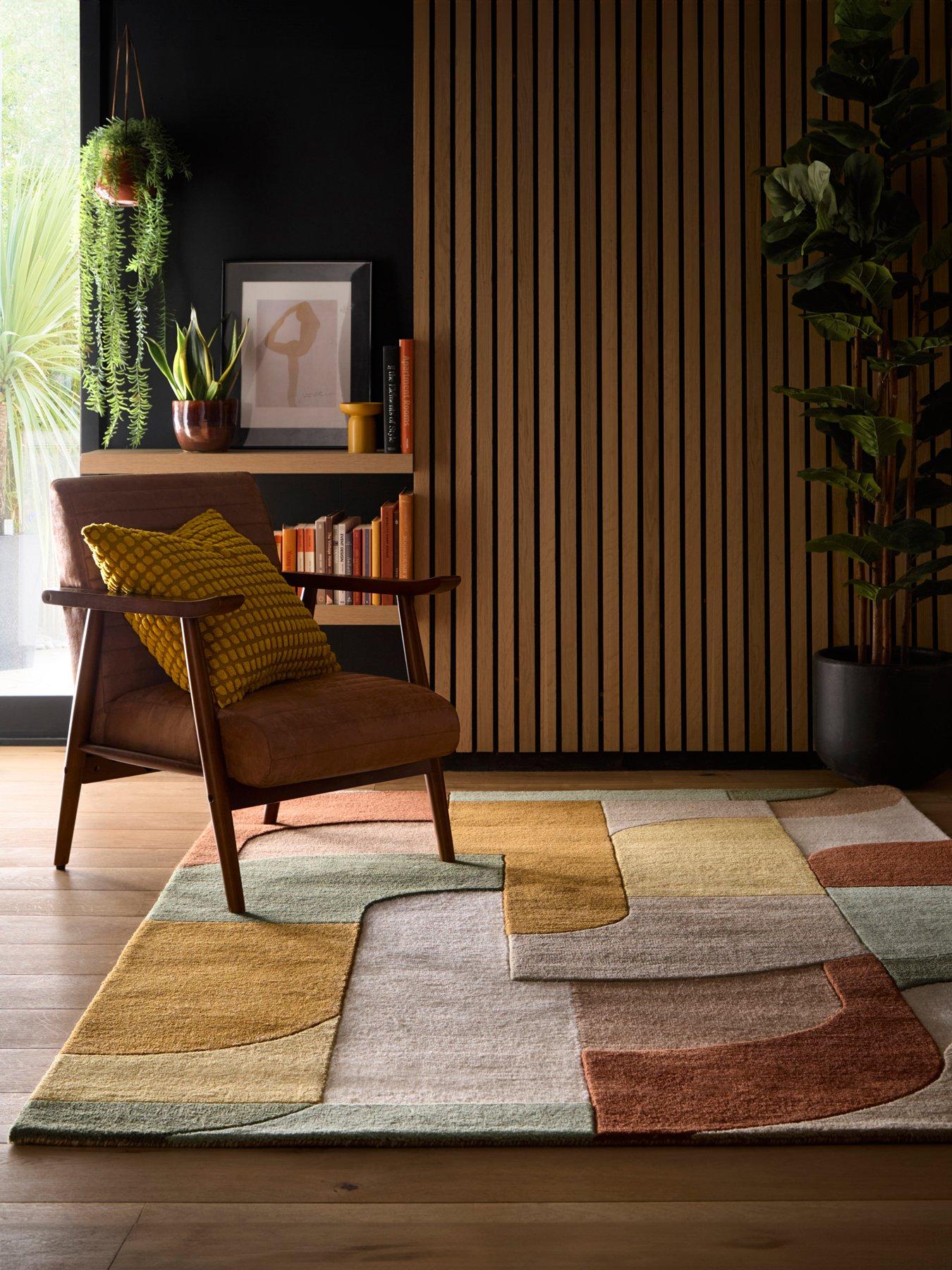 Image 1 of 5 of The Very Collection Retro Deco Rug - Tan