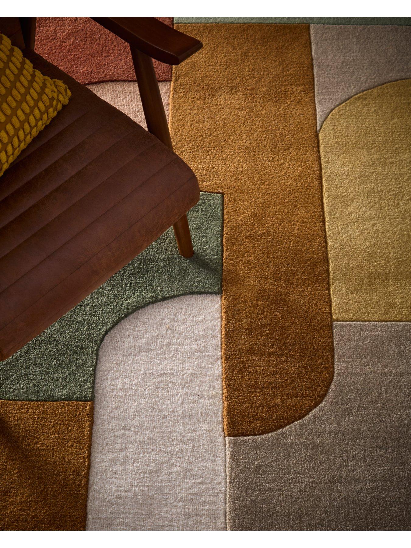 Image 3 of 5 of The Very Collection Retro Deco Rug - Tan