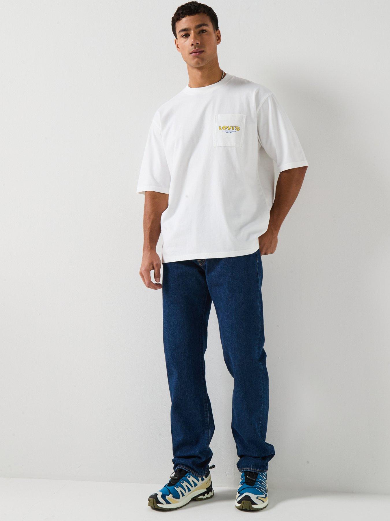 Image 3 of 6 of Levi's Back Graphic Pocket Loose Fit T-Shirt - White
