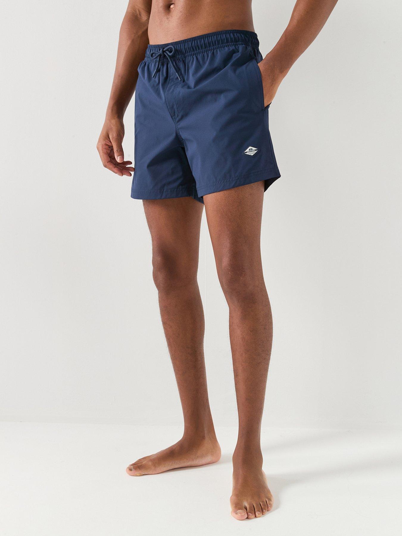 Image 1 of 5 of Jack & Jones Maui Tropic Solid Swim Shorts - Navy