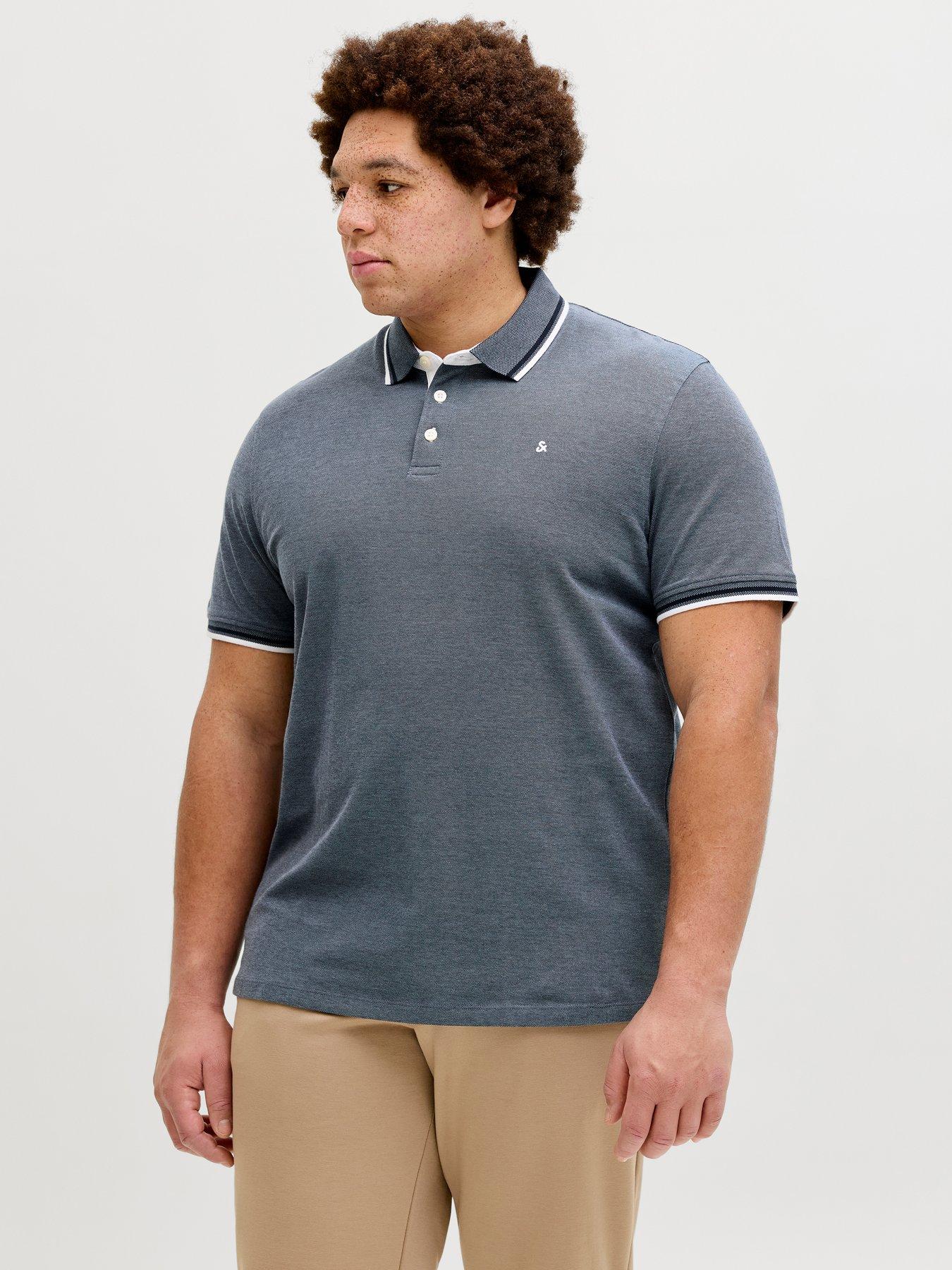 Image 1 of 7 of Jack & Jones Plus Paulos Polo Shirt - Blue