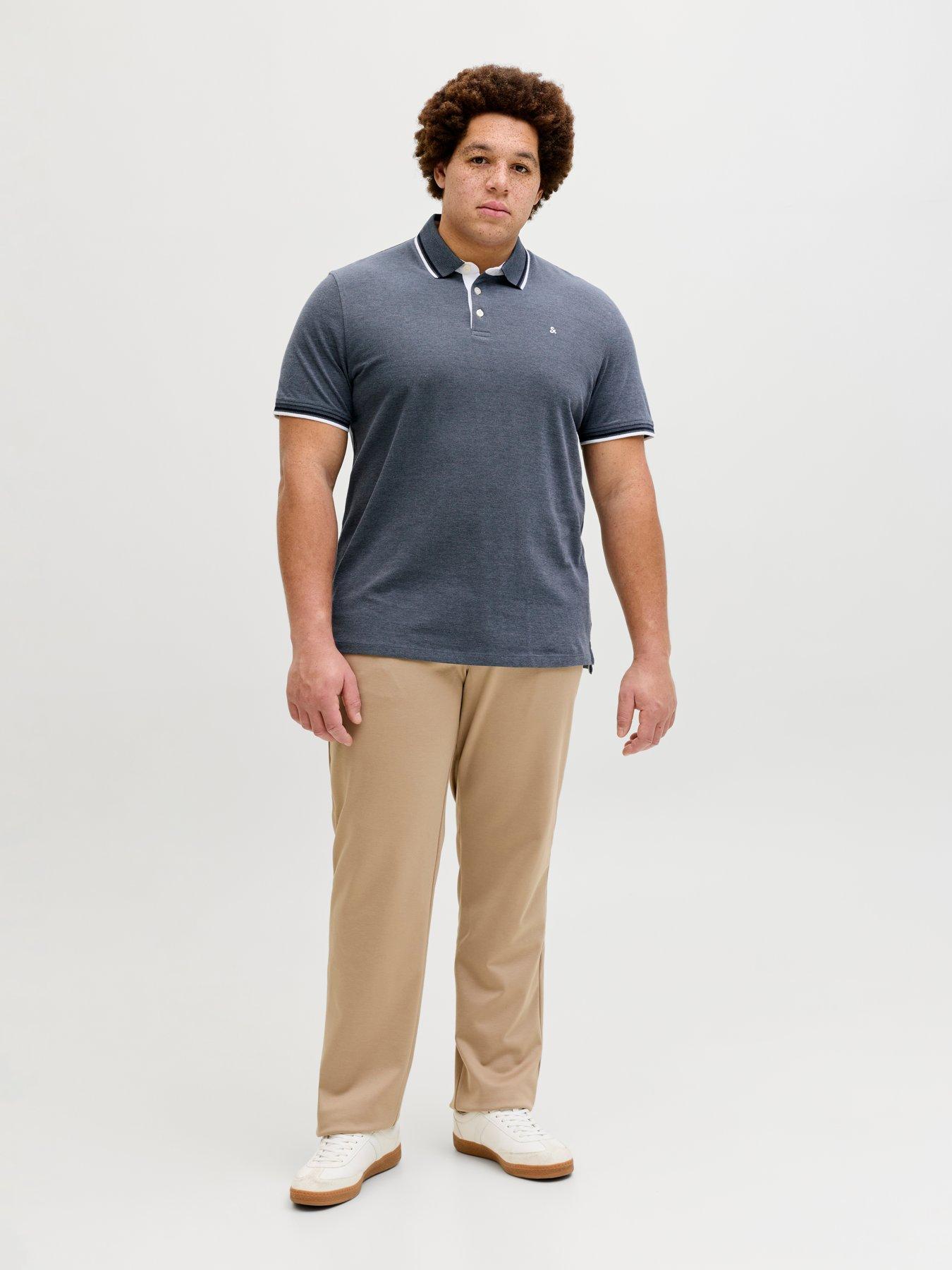 Image 3 of 7 of Jack & Jones Plus Paulos Polo Shirt - Blue