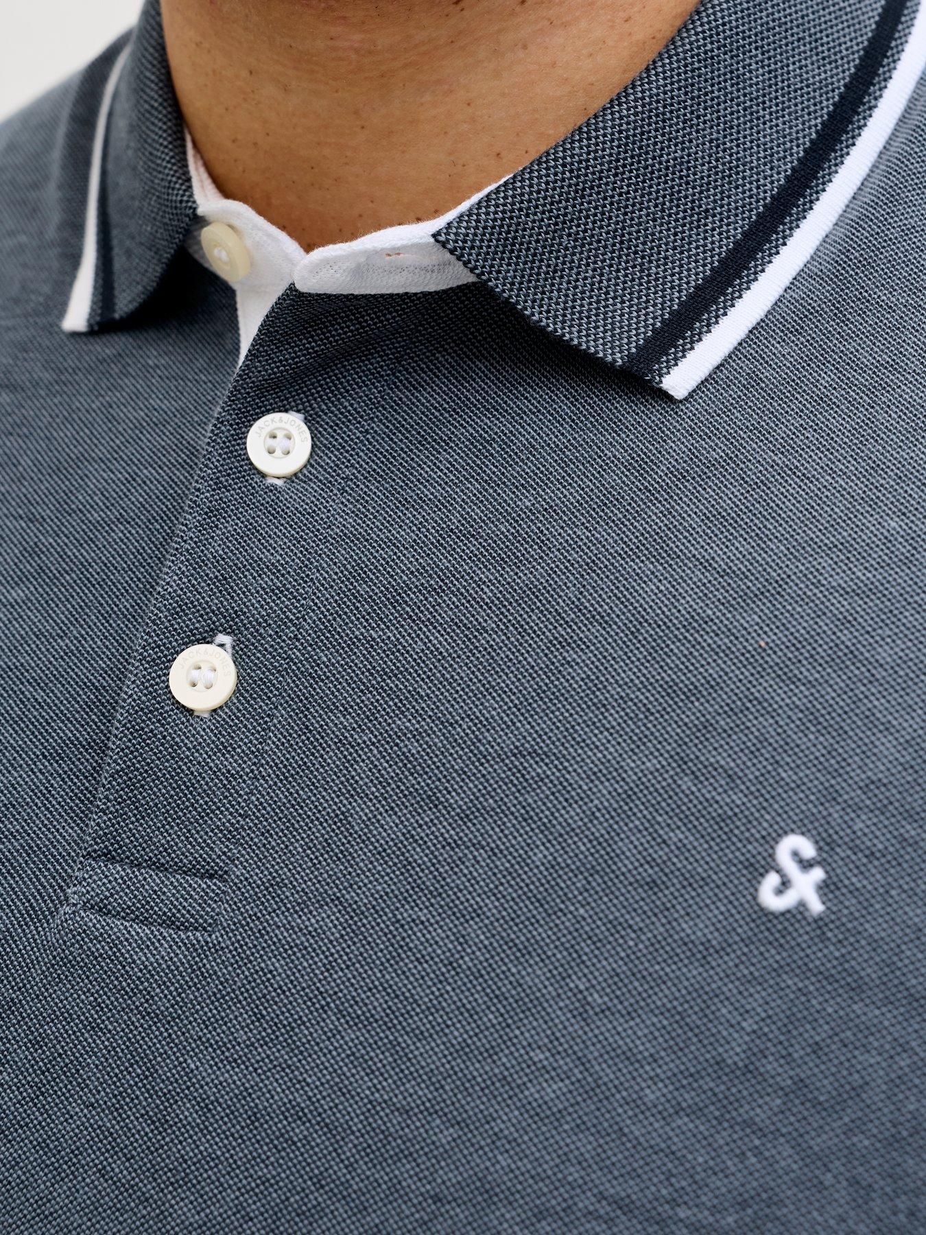 Image 5 of 7 of Jack & Jones Plus Paulos Polo Shirt - Blue