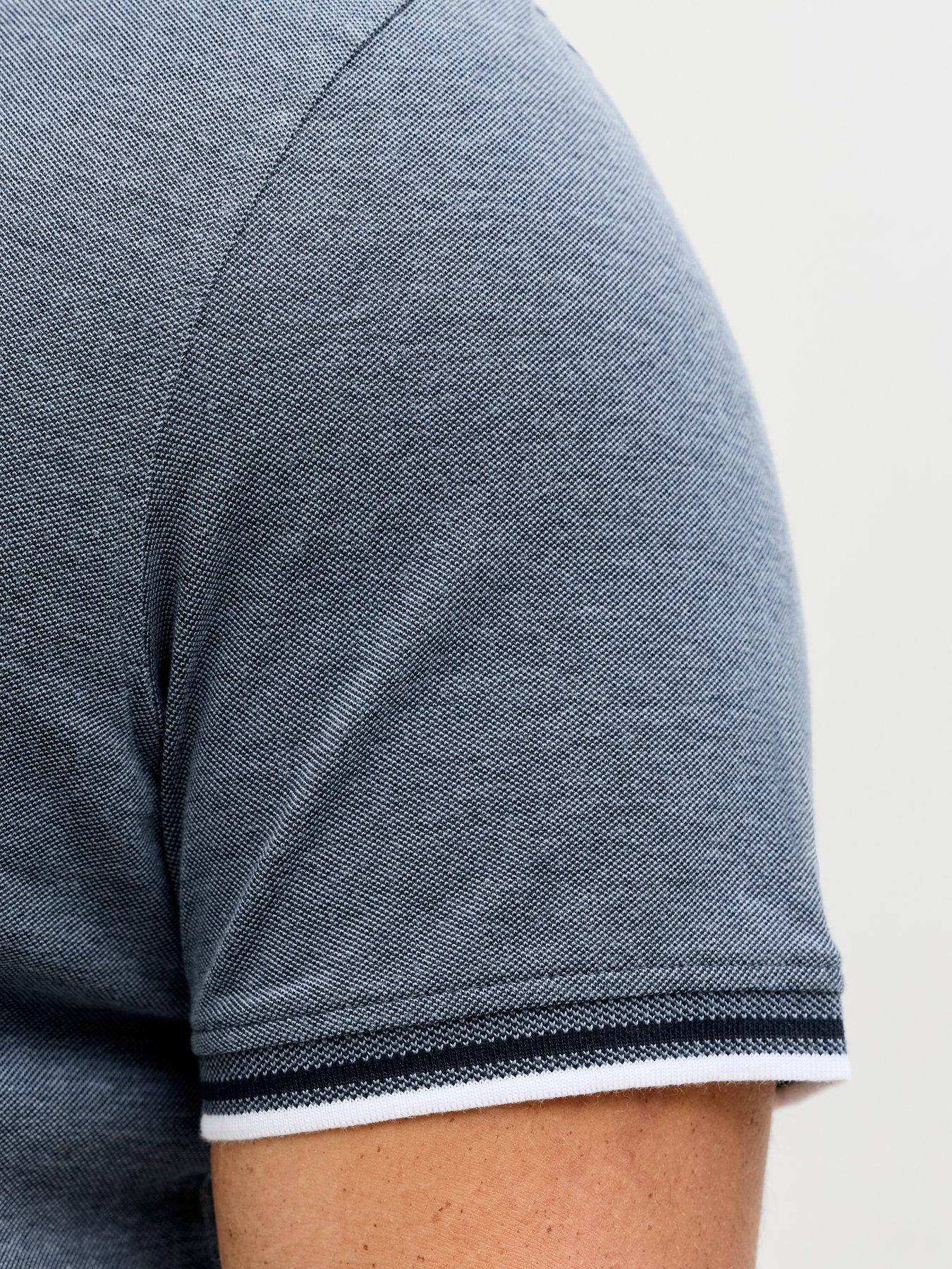 Image 6 of 7 of Jack & Jones Plus Paulos Polo Shirt - Blue