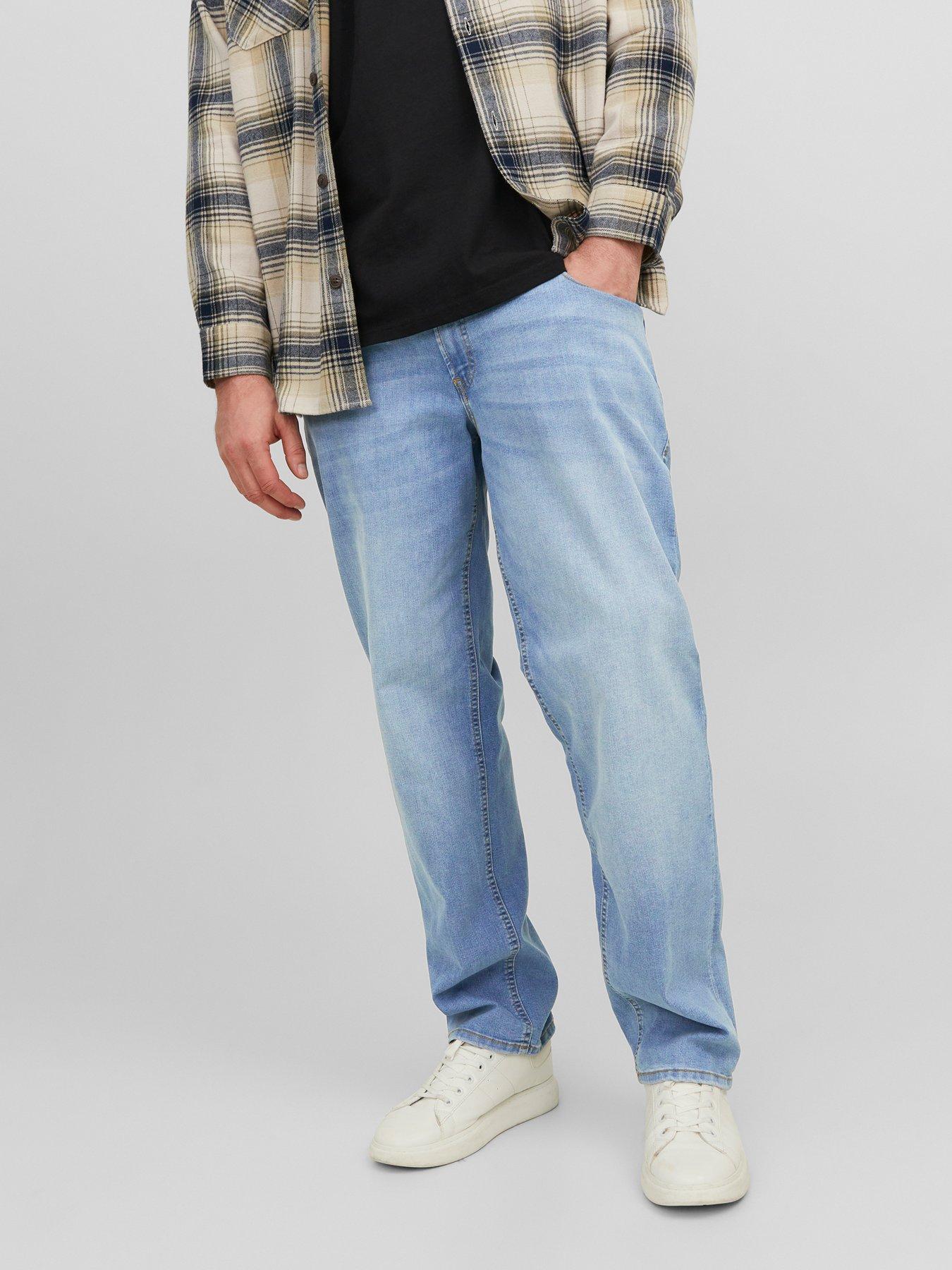 jack-jones-plus-mike-original-tapered-fit-jeans-bluefront