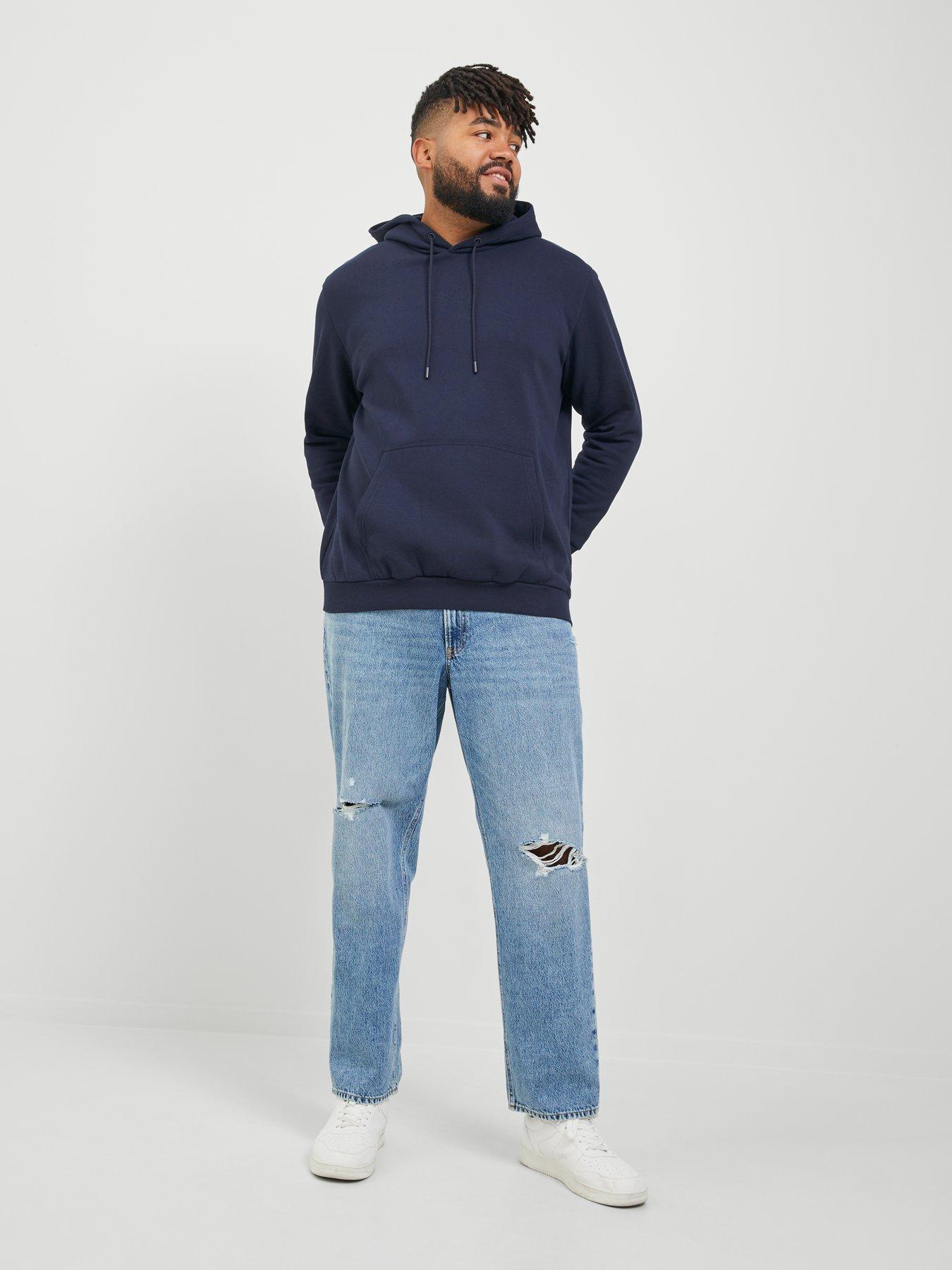 Image 2 of 7 of Jack & Jones Plus Bradley Hoodie - Navy