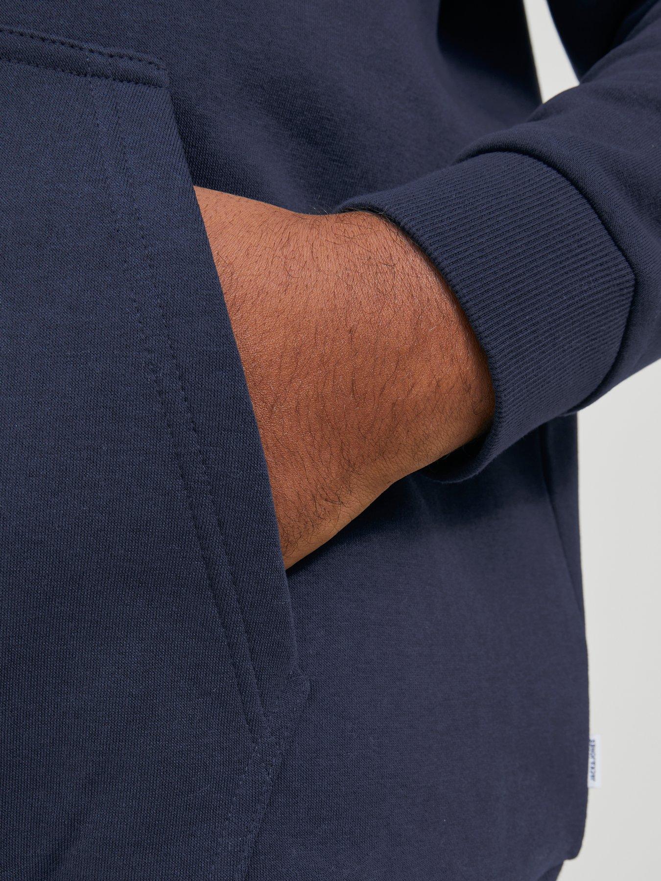 Image 5 of 7 of Jack & Jones Plus Bradley Hoodie - Navy