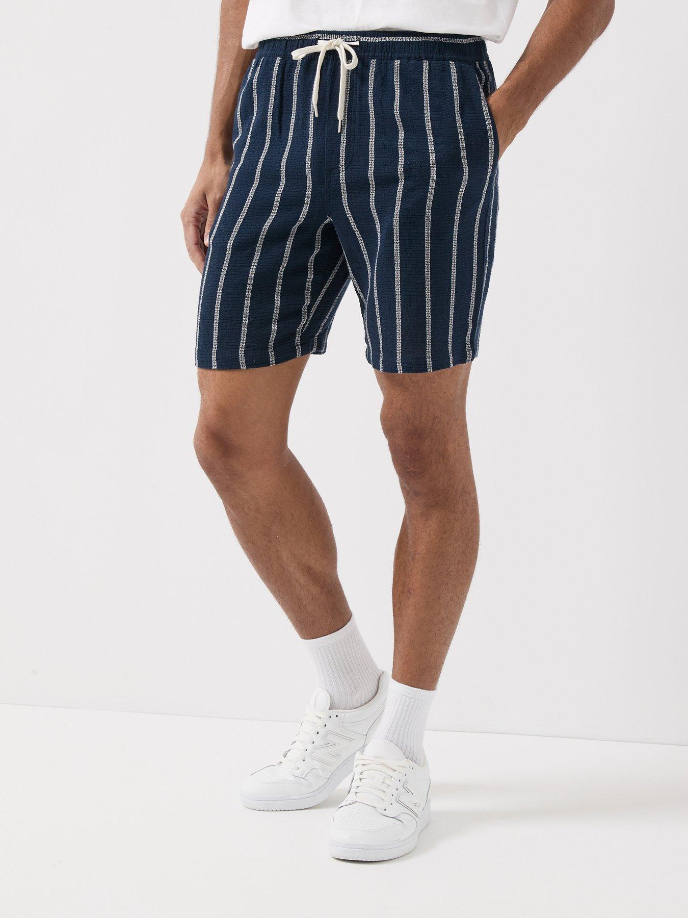 Jack & Jones Jaiden Coba Stripe Jogger Shorts - Sky Captain