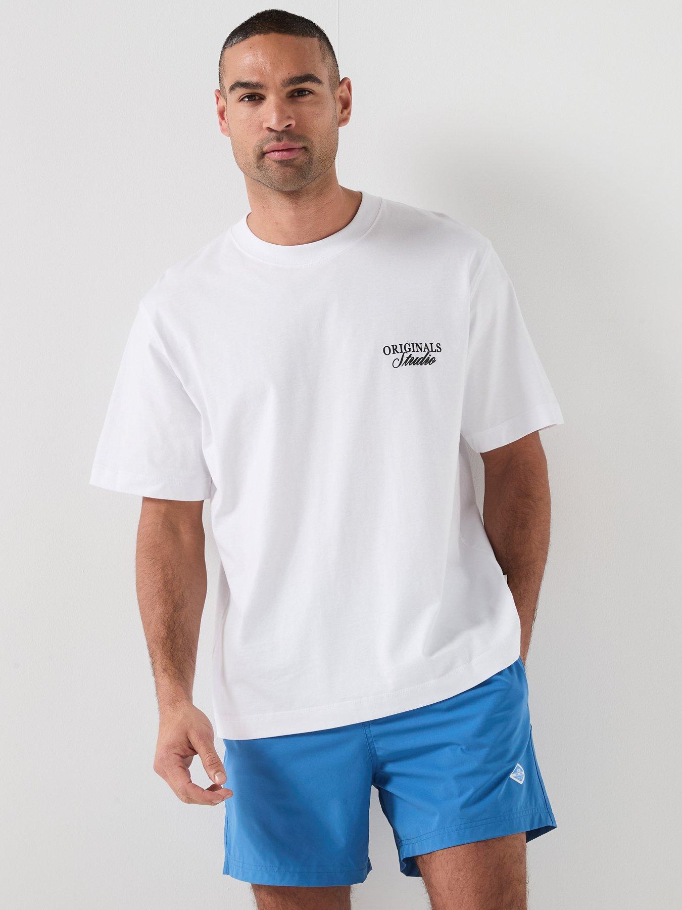 Image 1 of 5 of Jack & Jones Norrebro Typo T-Shirt - White