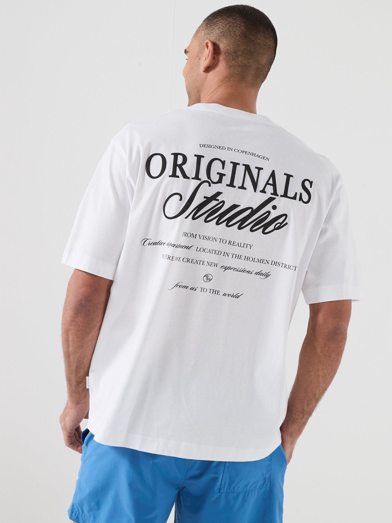 Image 2 of 5 of Jack & Jones Norrebro Typo T-Shirt - White