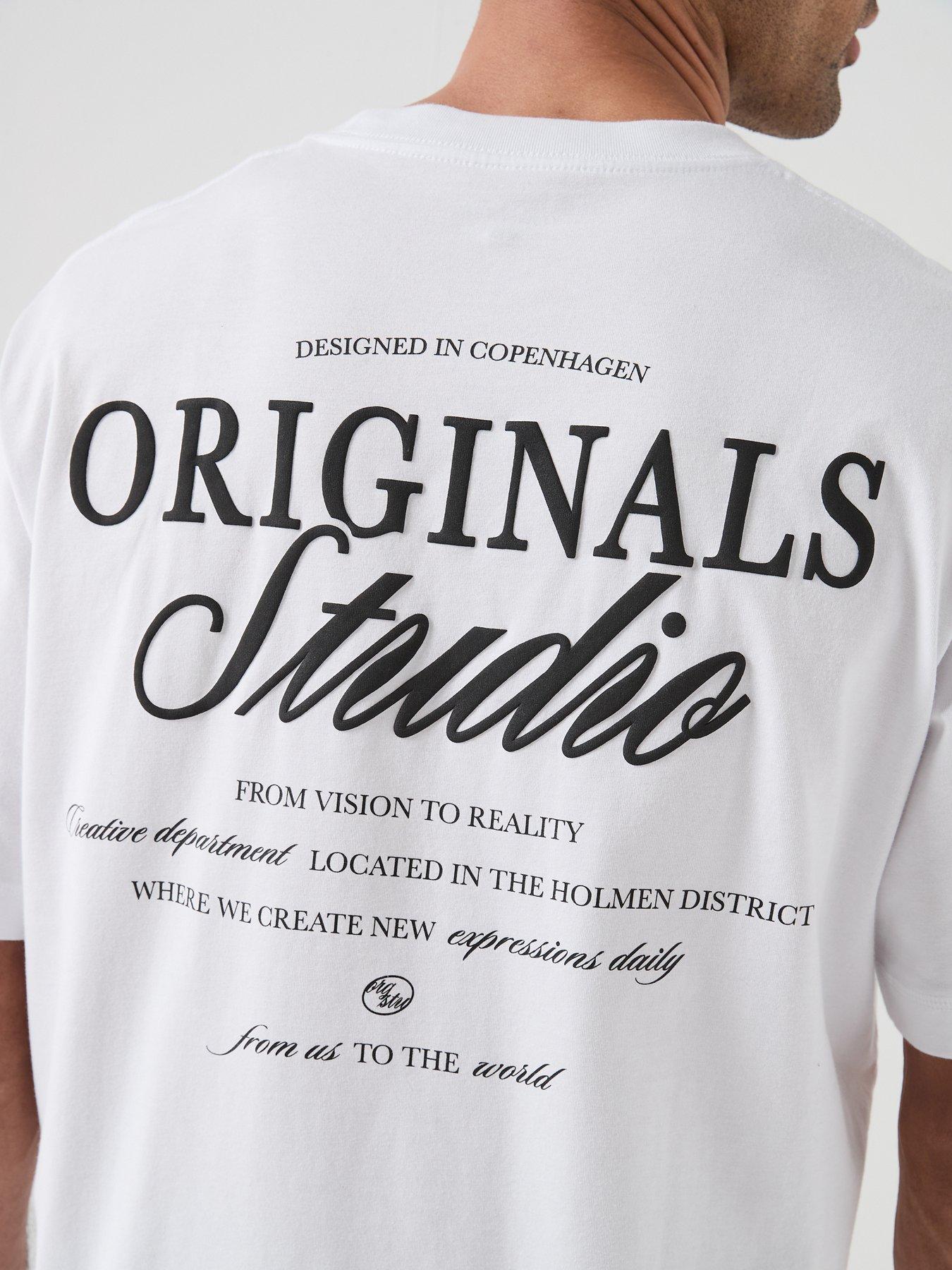 Image 4 of 5 of Jack & Jones Norrebro Typo T-Shirt - White