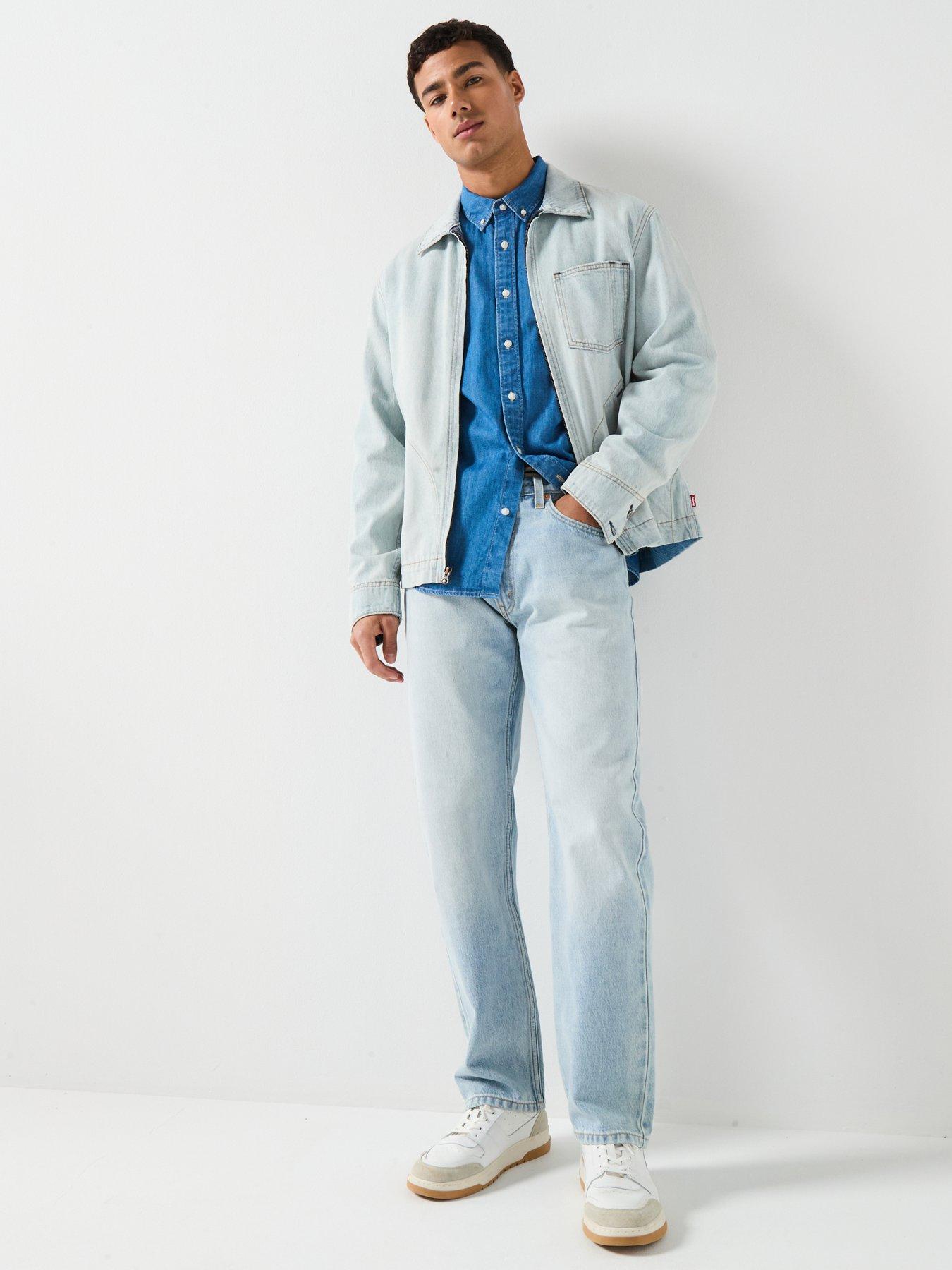 Image 3 of 5 of Levi's 555 Relaxed Straight Fit Jeans - Making My Way Blue