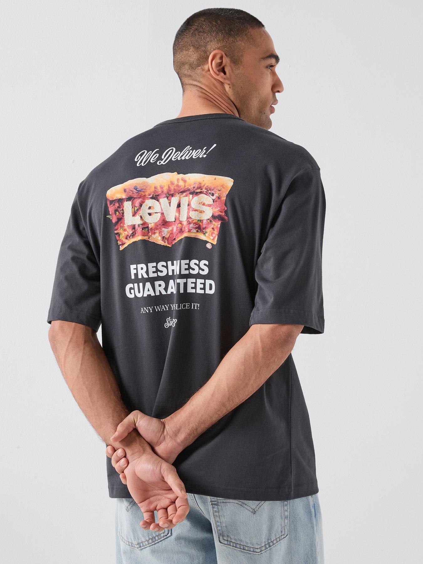 Levi's Pizza Back Graphic Loose Fit T-Shirt - Black