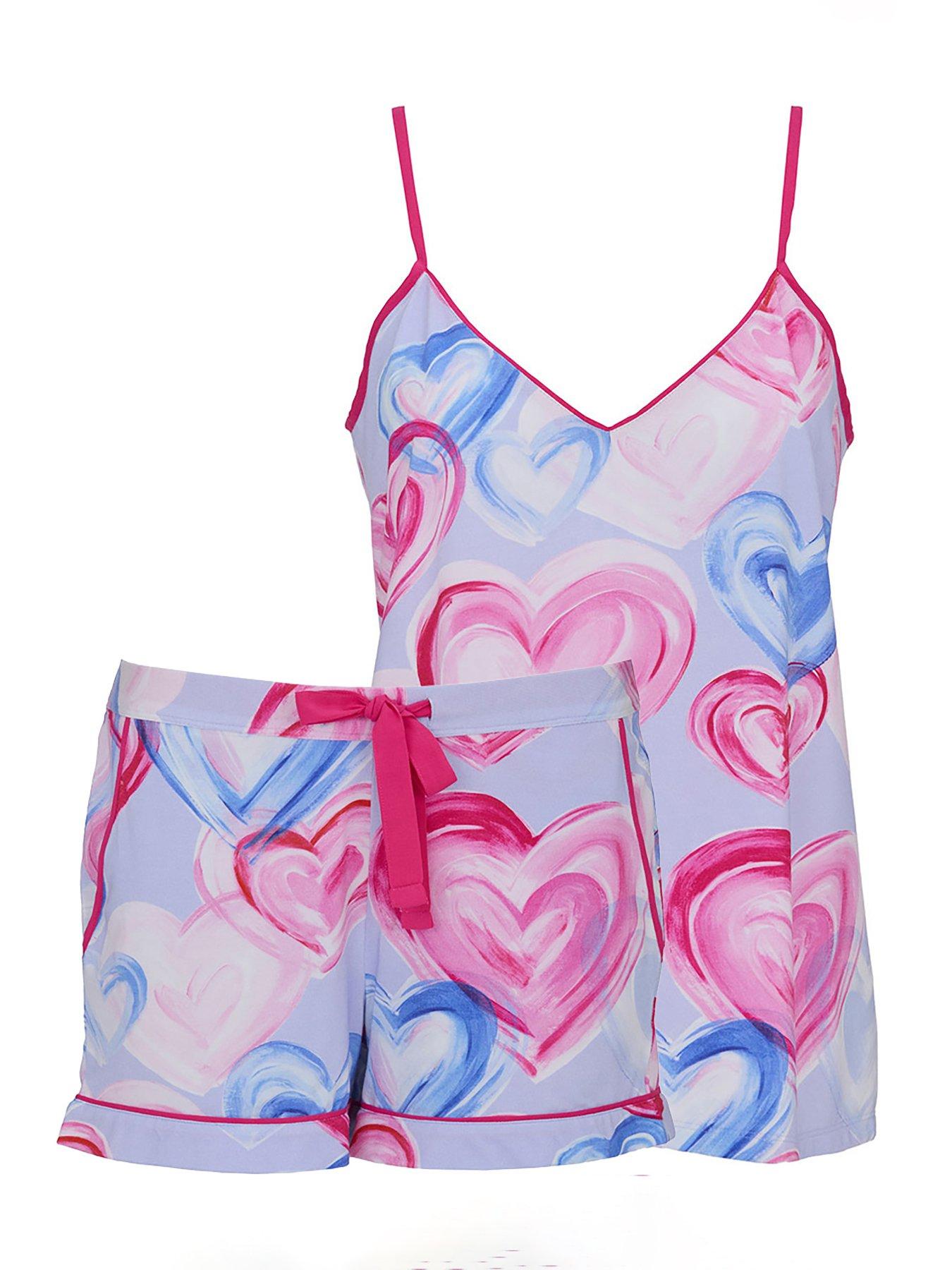 cyberjammies-chloe-heart-printed-jersey-cami-amp-shorts-set-pinkoutfit