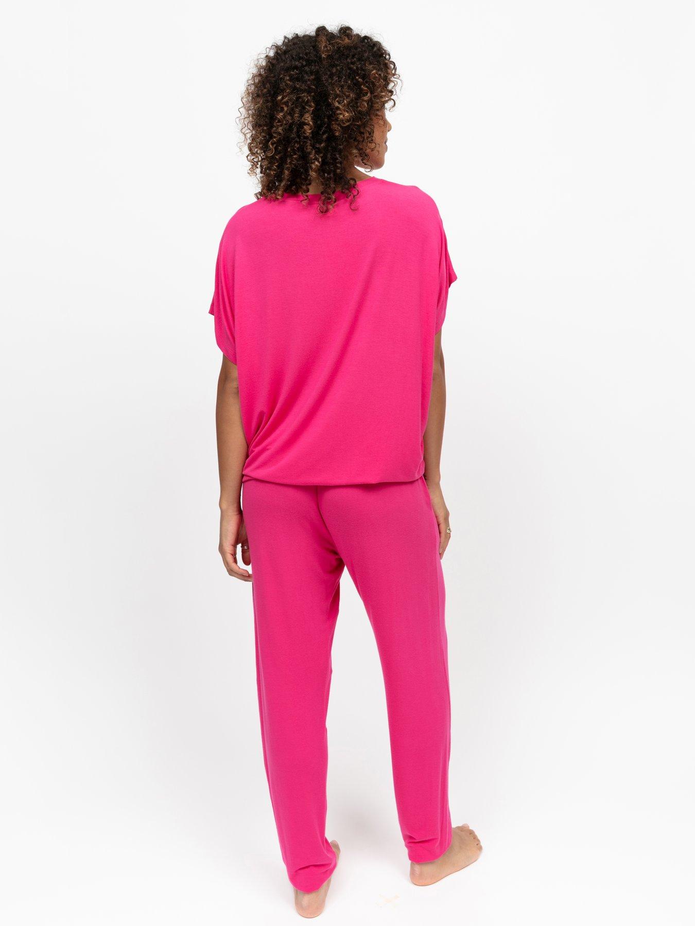Image 2 of 4 of Cyberjammies Chloe Slouch Jersey Cap Sleeve Pyjama Set - Pink