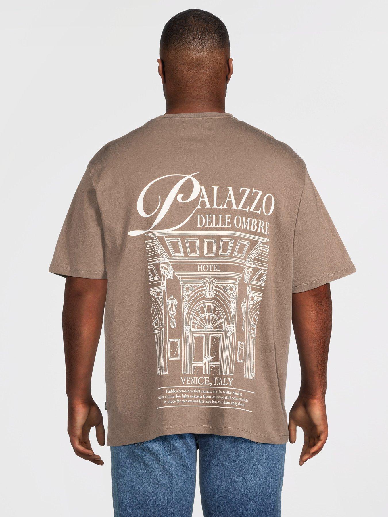 Image 2 of 5 of Jack & Jones Plus Premium Summer Graphic T-Shirt - Brown
