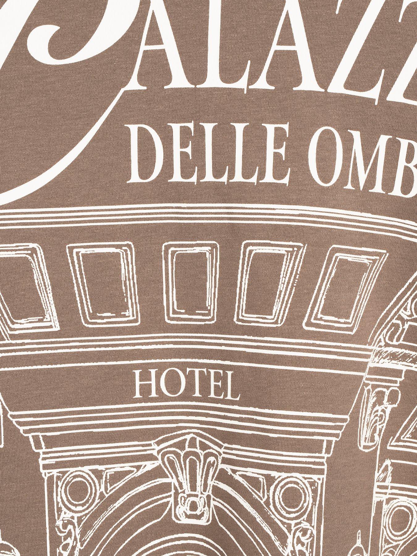 Image 4 of 5 of Jack & Jones Plus Premium Summer Graphic T-Shirt - Brown