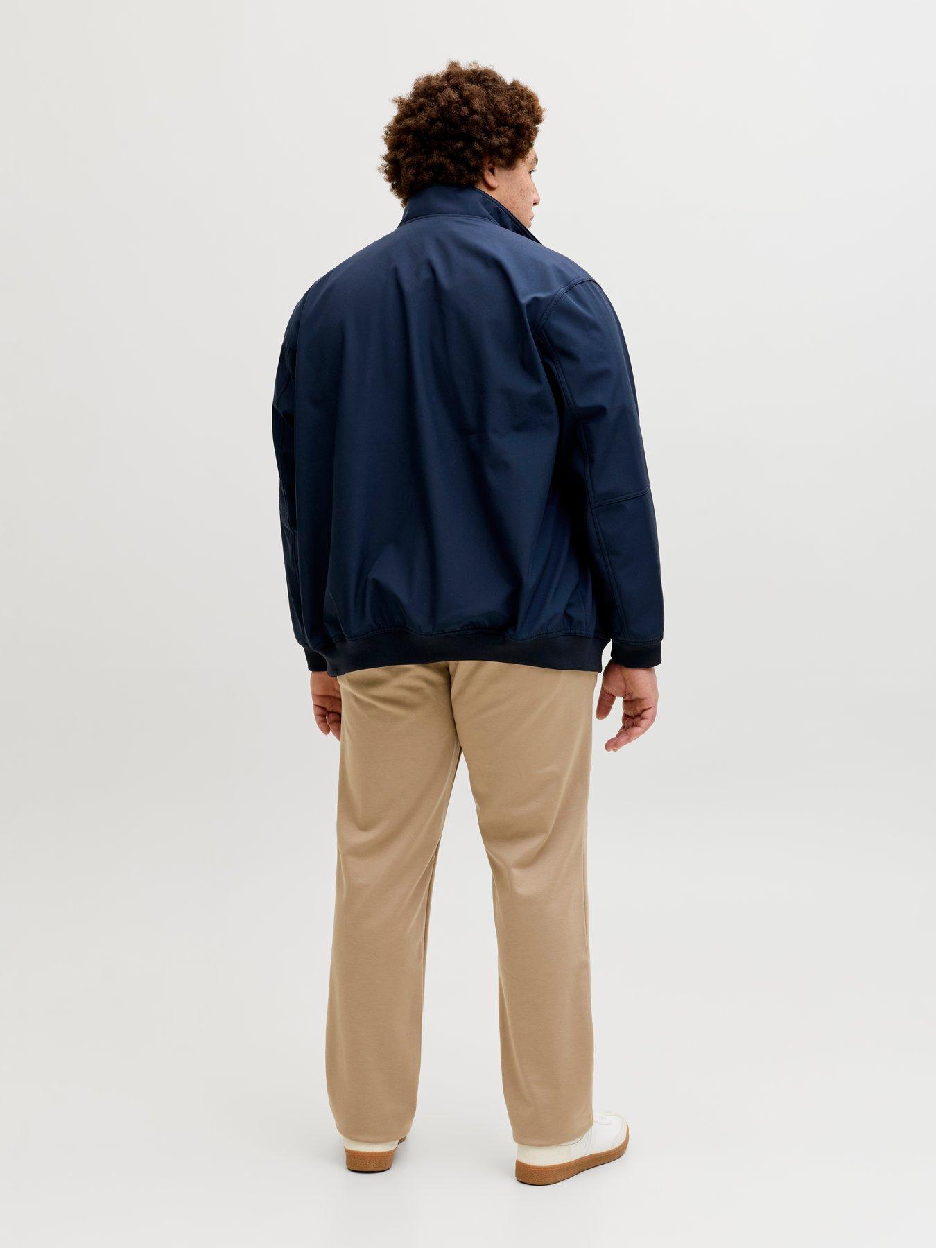 Image 2 of 6 of Jack & Jones Plus Parker Softshell Collar Bomber - Navy