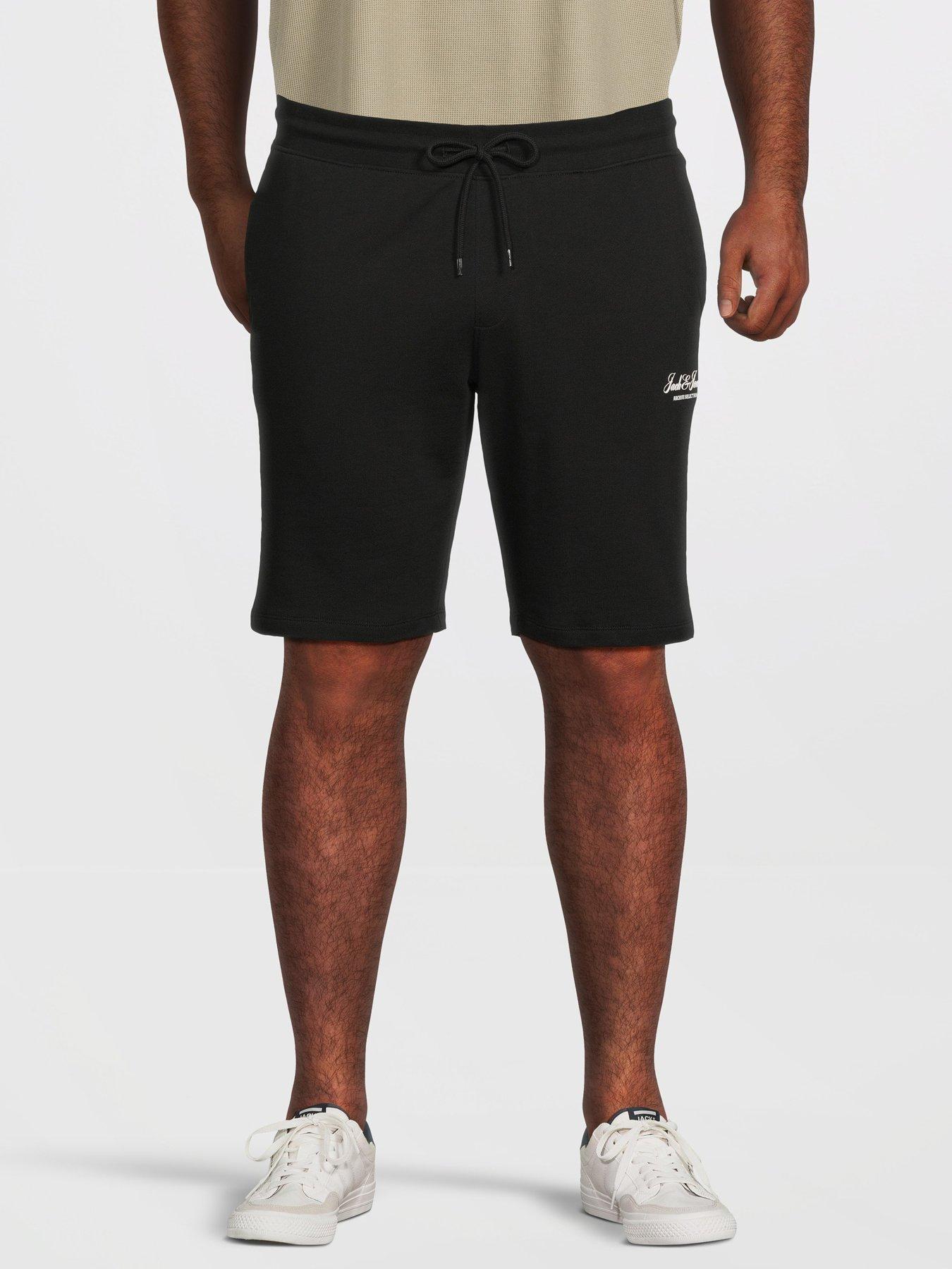 jack-jones-plus-gordon-archive-sweat-shorts-blackfront