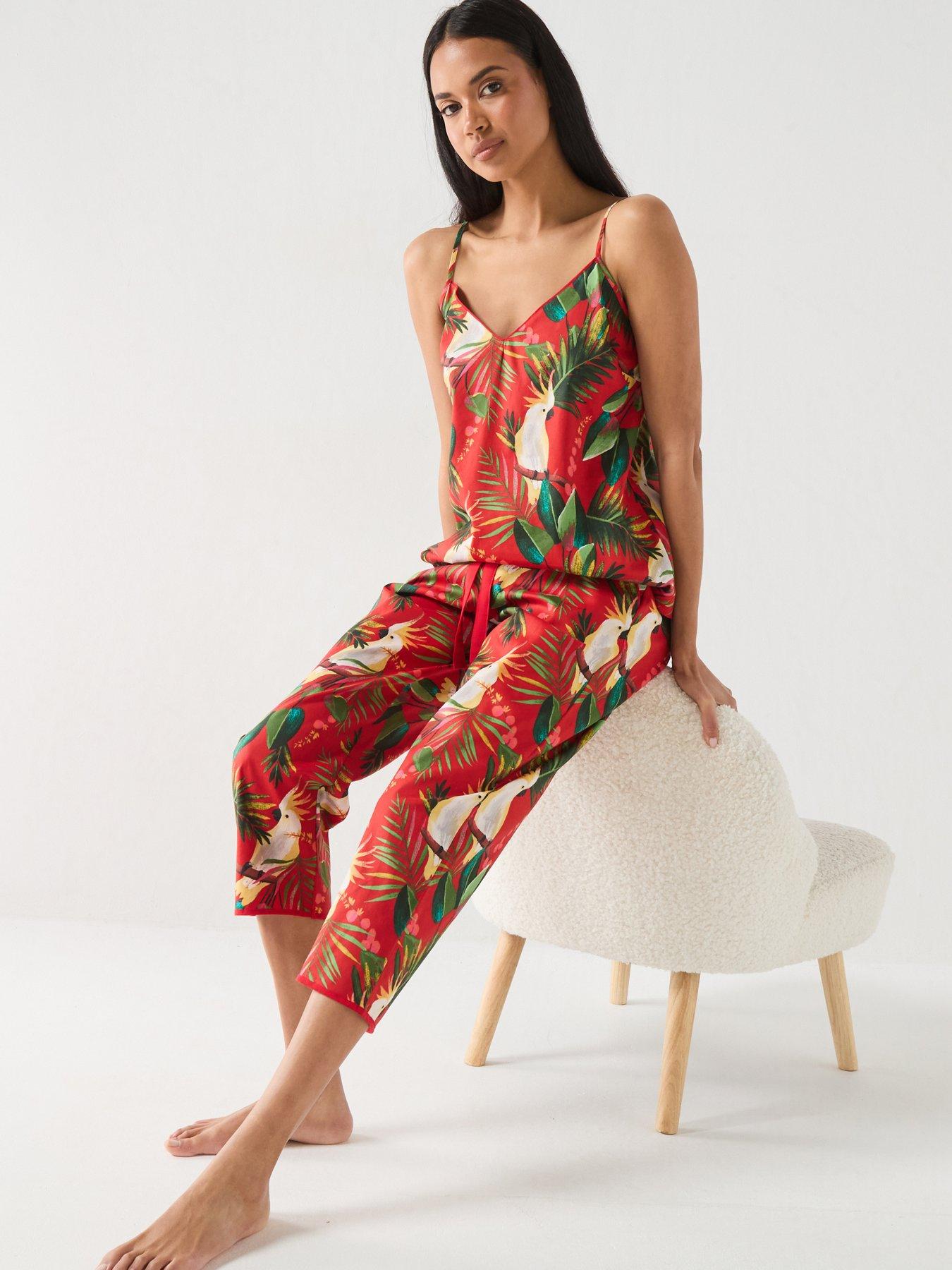 cyberjammies-cyberjammies-tara-red-bird-print-cami-amp-pyjama-set-red